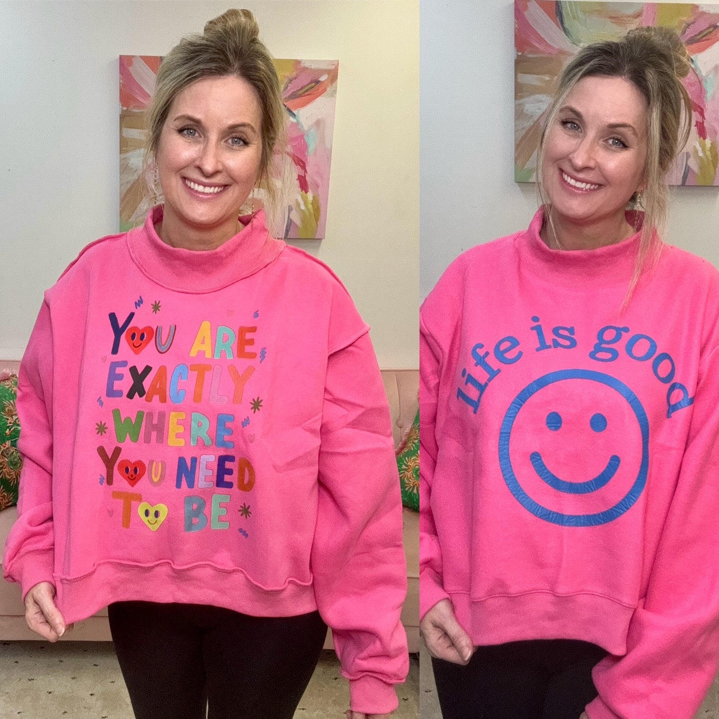 Good Life Mock Neck Ballyhoo Boutique and Gift
