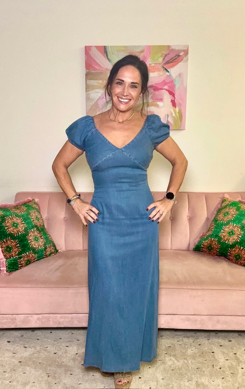 Boho Blues Dress Ballyhoo Boutique and Gift