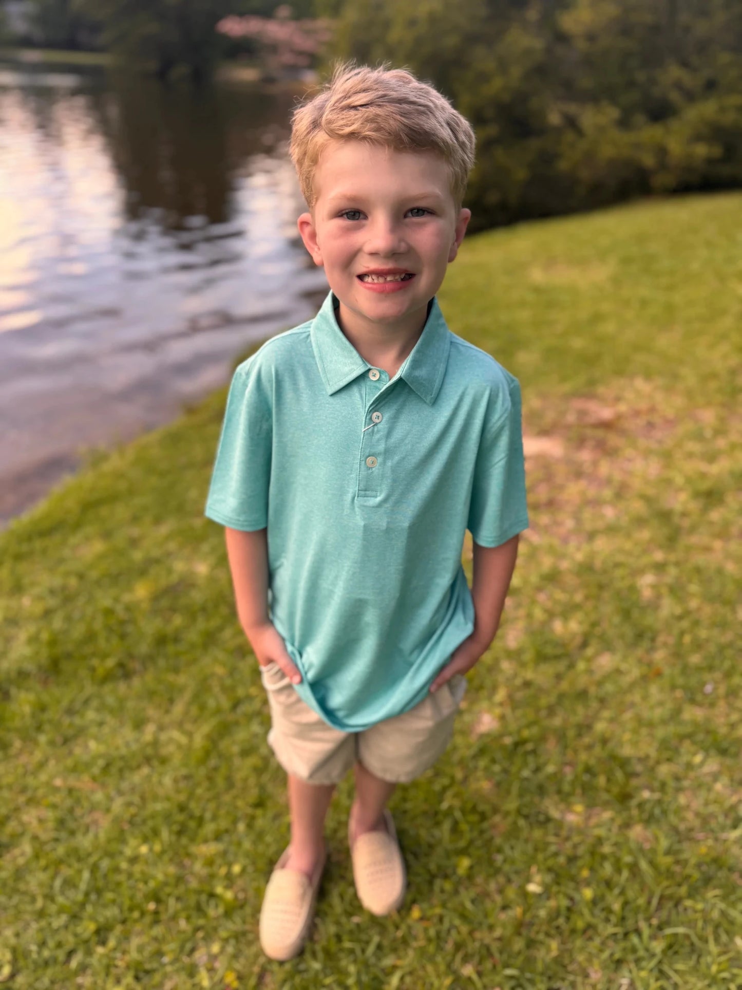 Aqua Waters Boys Polo - Ballyhoo Boutique and Gift