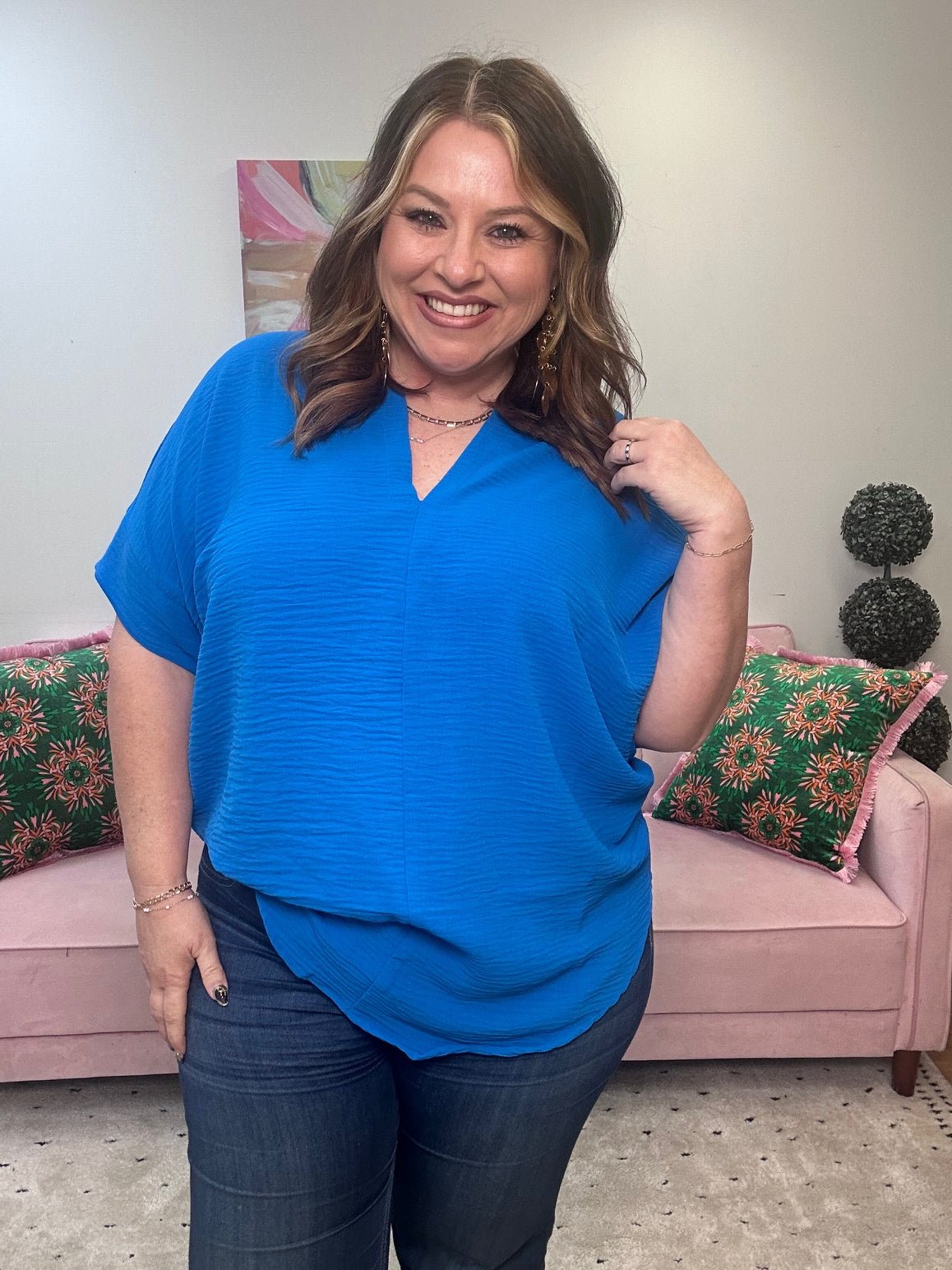 Cool Breeze Blouse - Ballyhoo Boutique and Gift