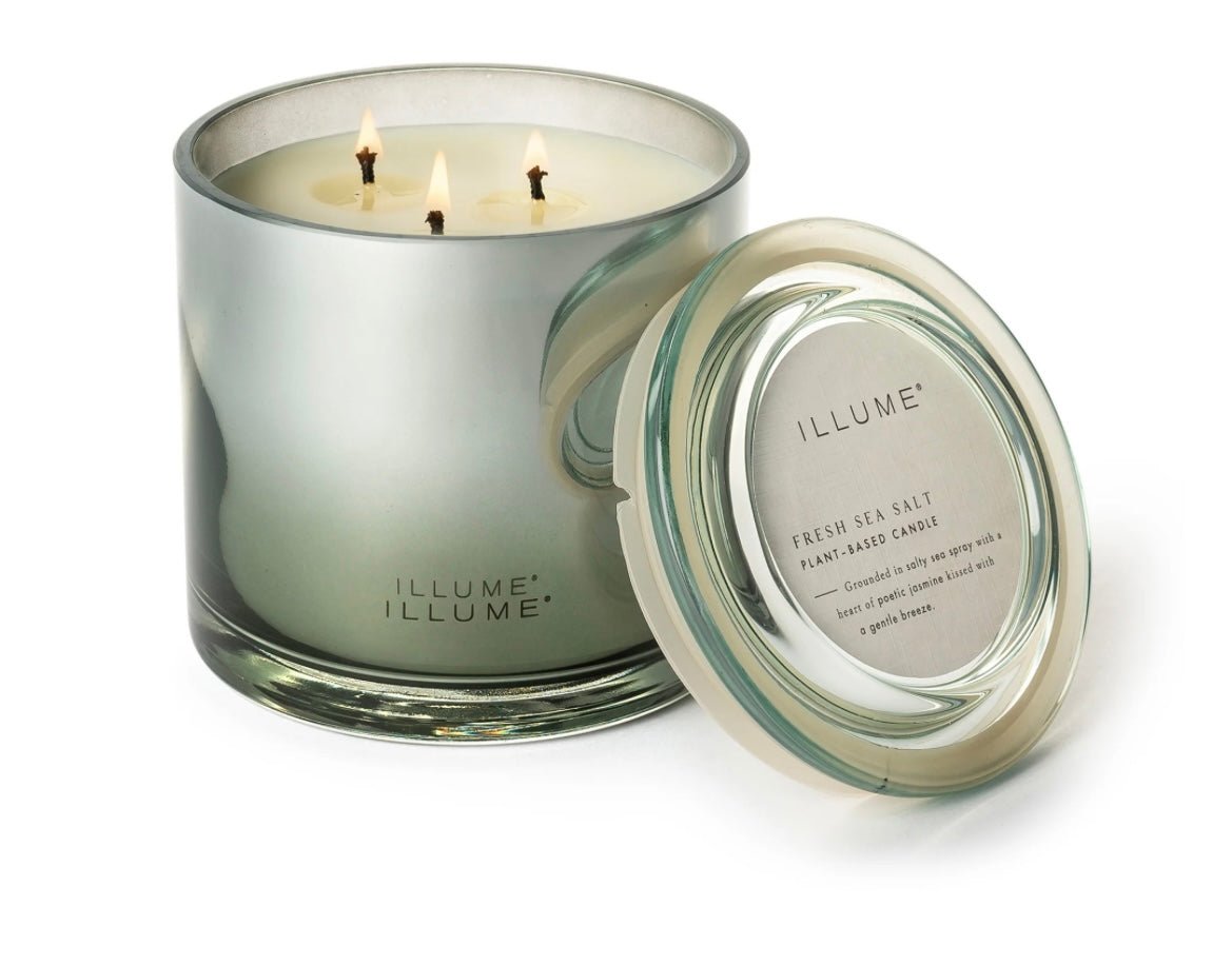 Fresh Sea Salt Statement Glass Candle - Ballyhoo Boutique and Gift