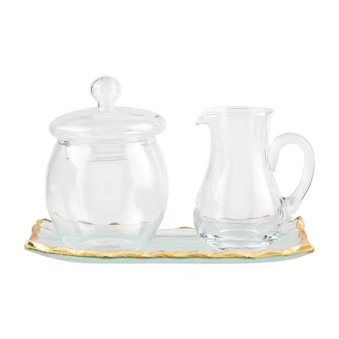 Gold Edge Cream Sugar - Ballyhoo Boutique and Gift