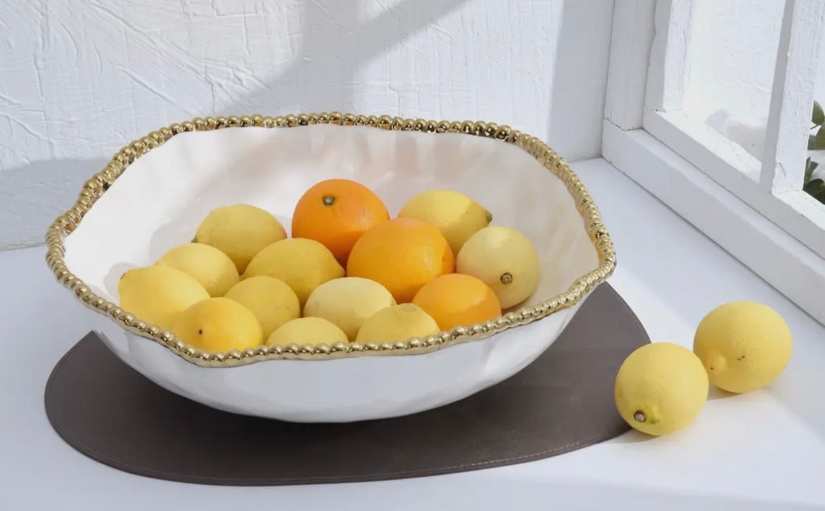 Golden Salerno Oversized Serving Bowl - Ballyhoo Boutique and Gift