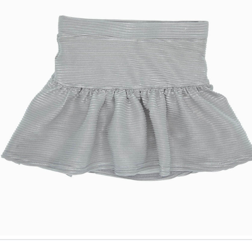 Metallic Silver Shimmer Skort - Ballyhoo Boutique and Gift
