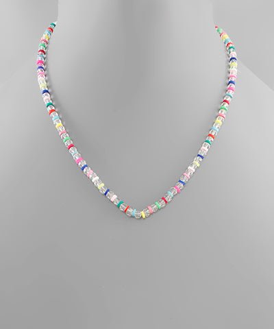 Multi/Clear Necklace - Ballyhoo Boutique and Gift
