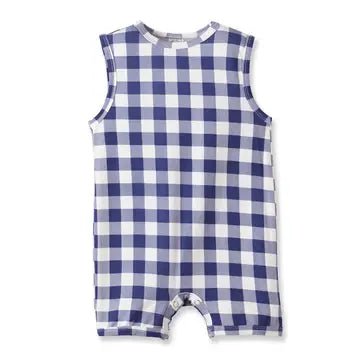 Picnic Plaid Sleeveless Shortall Romper - Ballyhoo Boutique and Gift
