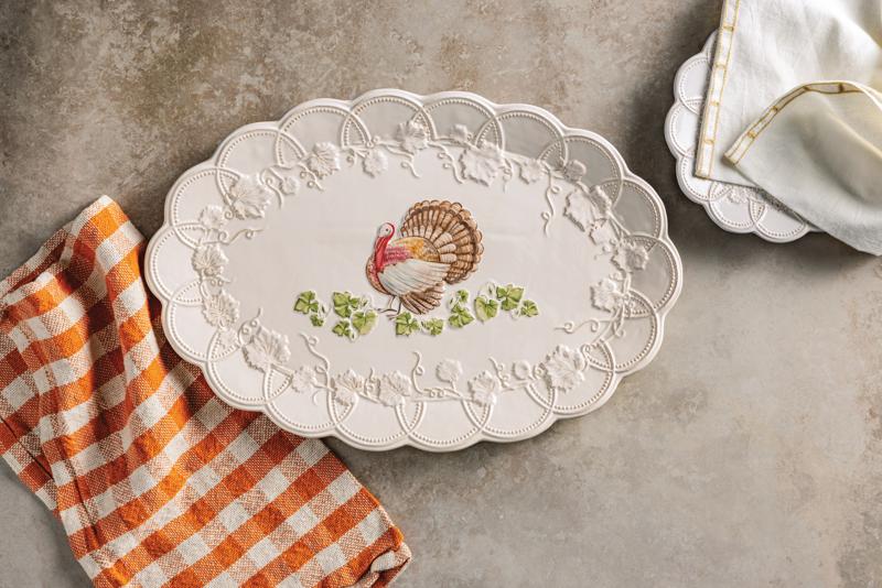 Stoneware Turkey Platter - Ballyhoo Boutique and Gift