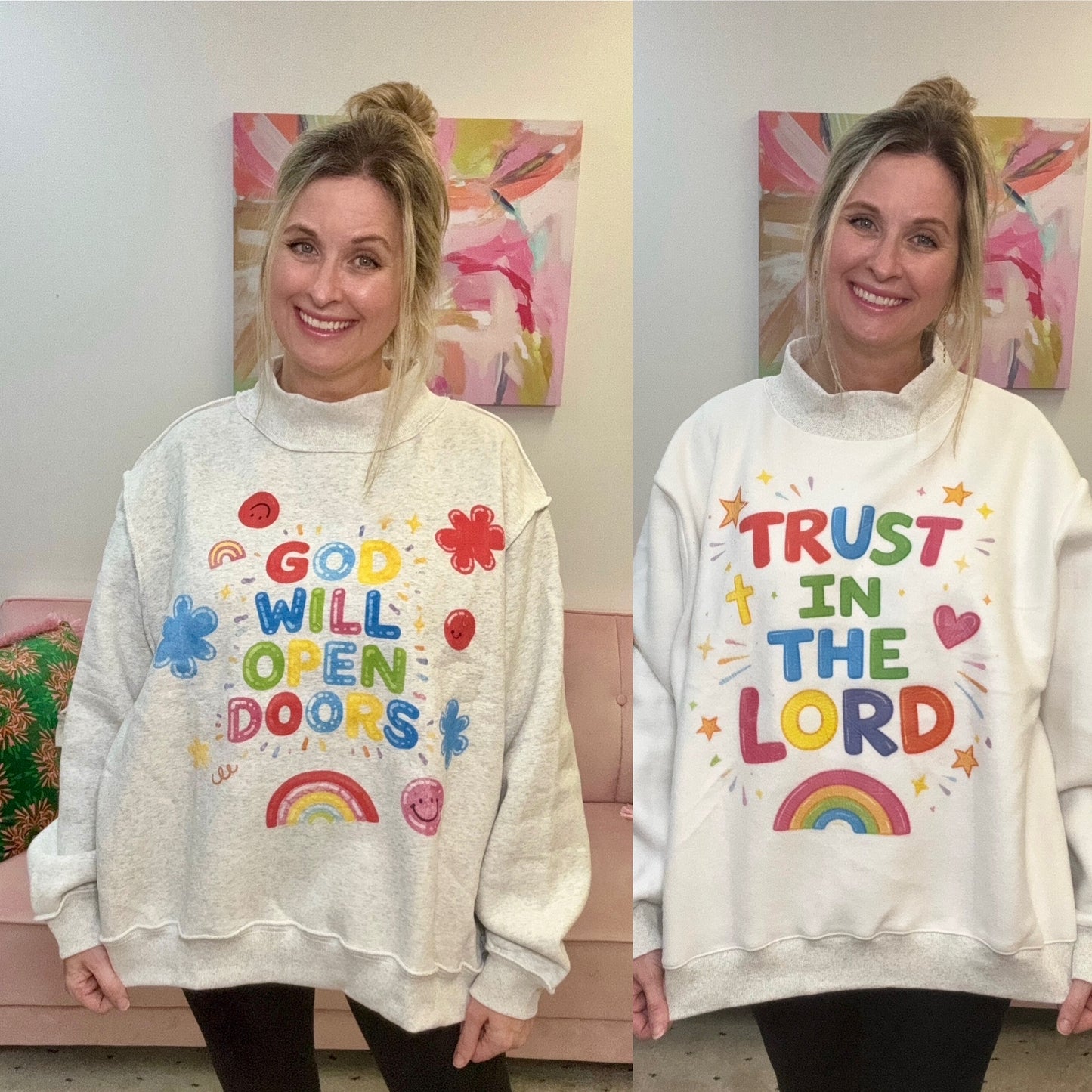 Open Doors Mock Neck BucketList INC