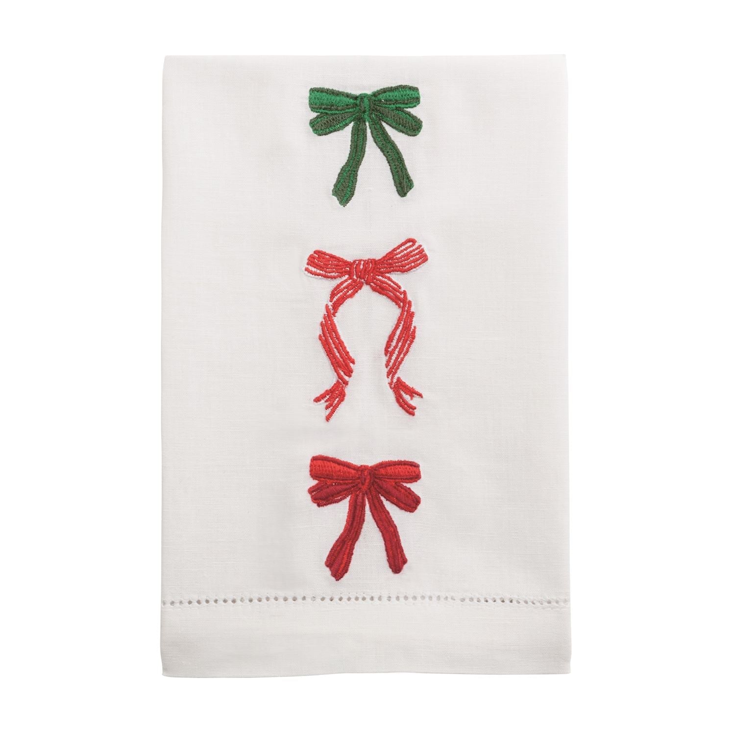 3 Bows Embroidered Tea Towel - Ballyhoo Boutique and Gift