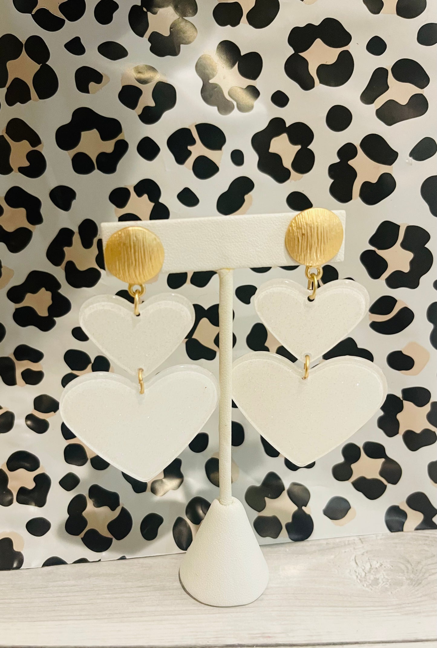 Double Stack Heart Earrings