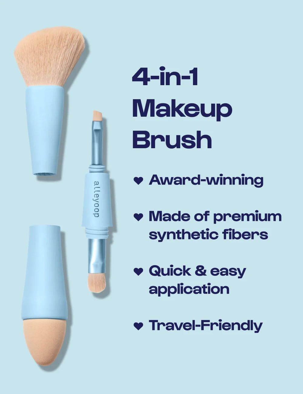4 - in - 1 Makeup Brush - Ballyhoo Boutique and Gift