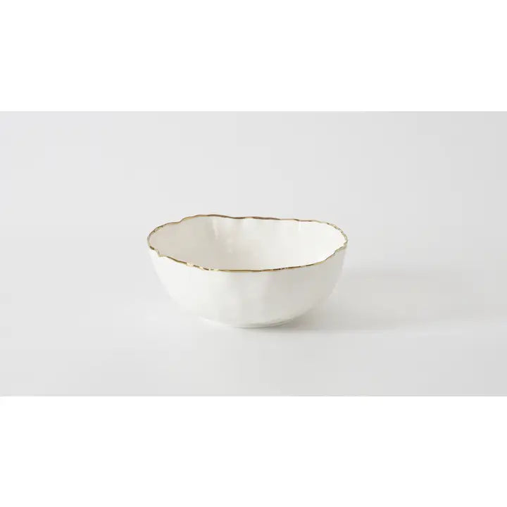Medium Bowl w/ Gold Rim