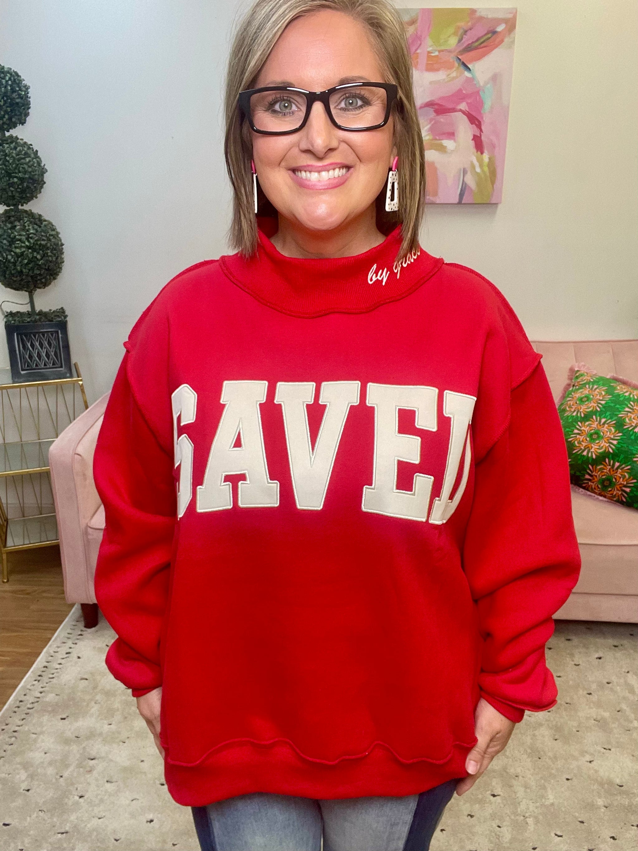 Saved Mock Neck BucketList INC