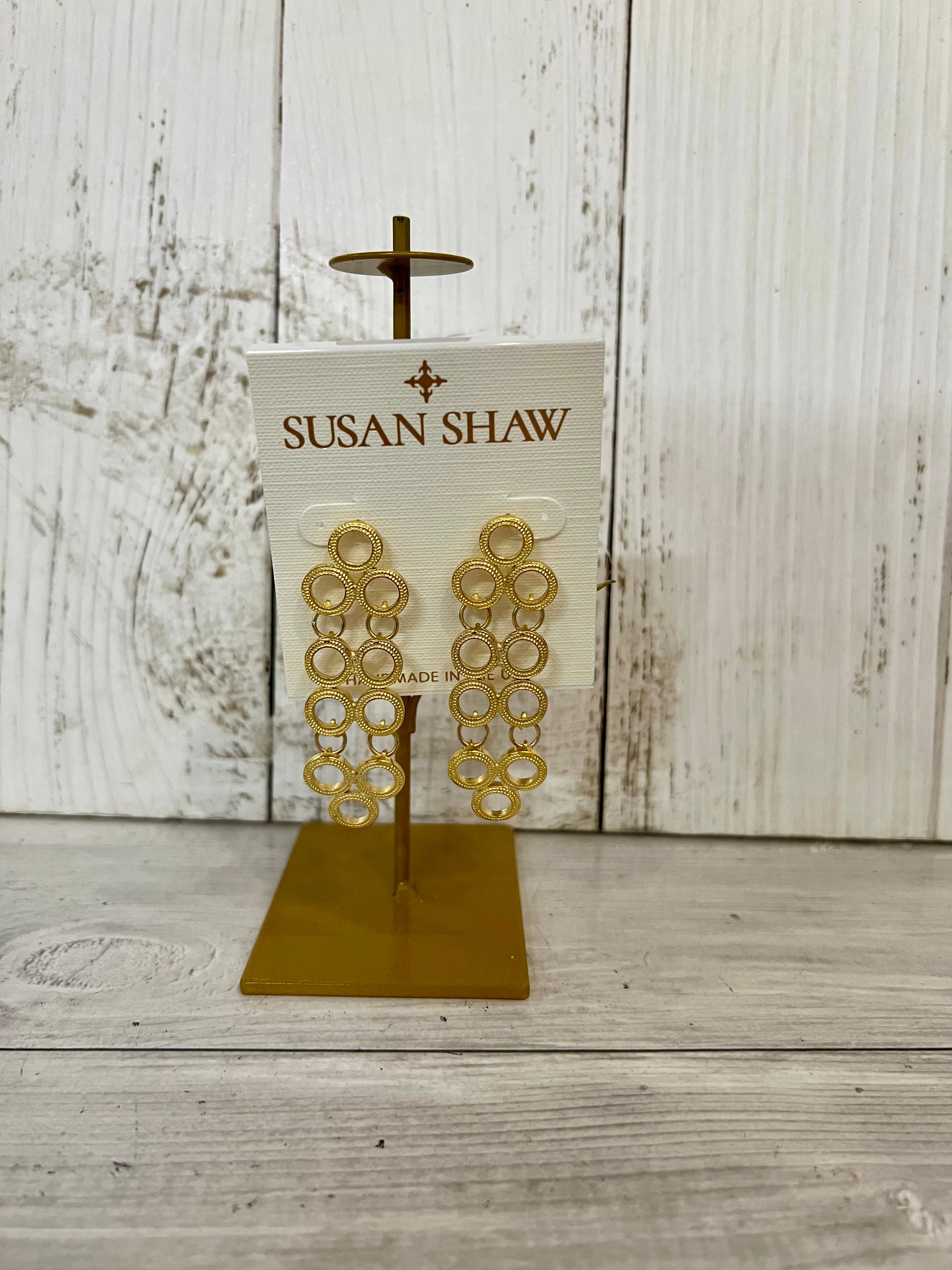 Gold Multi Circle Round Earring