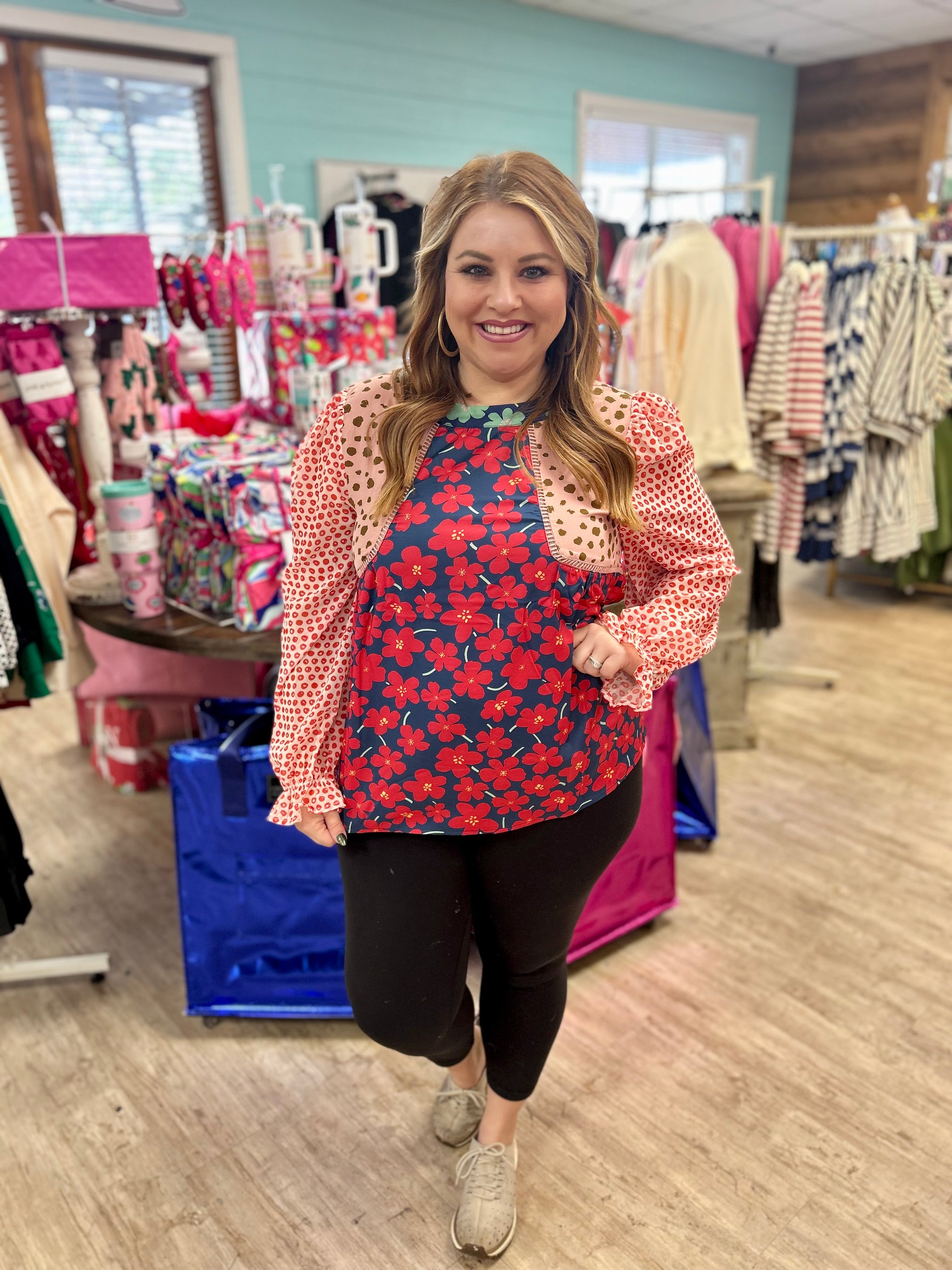 H21488 Floral Top