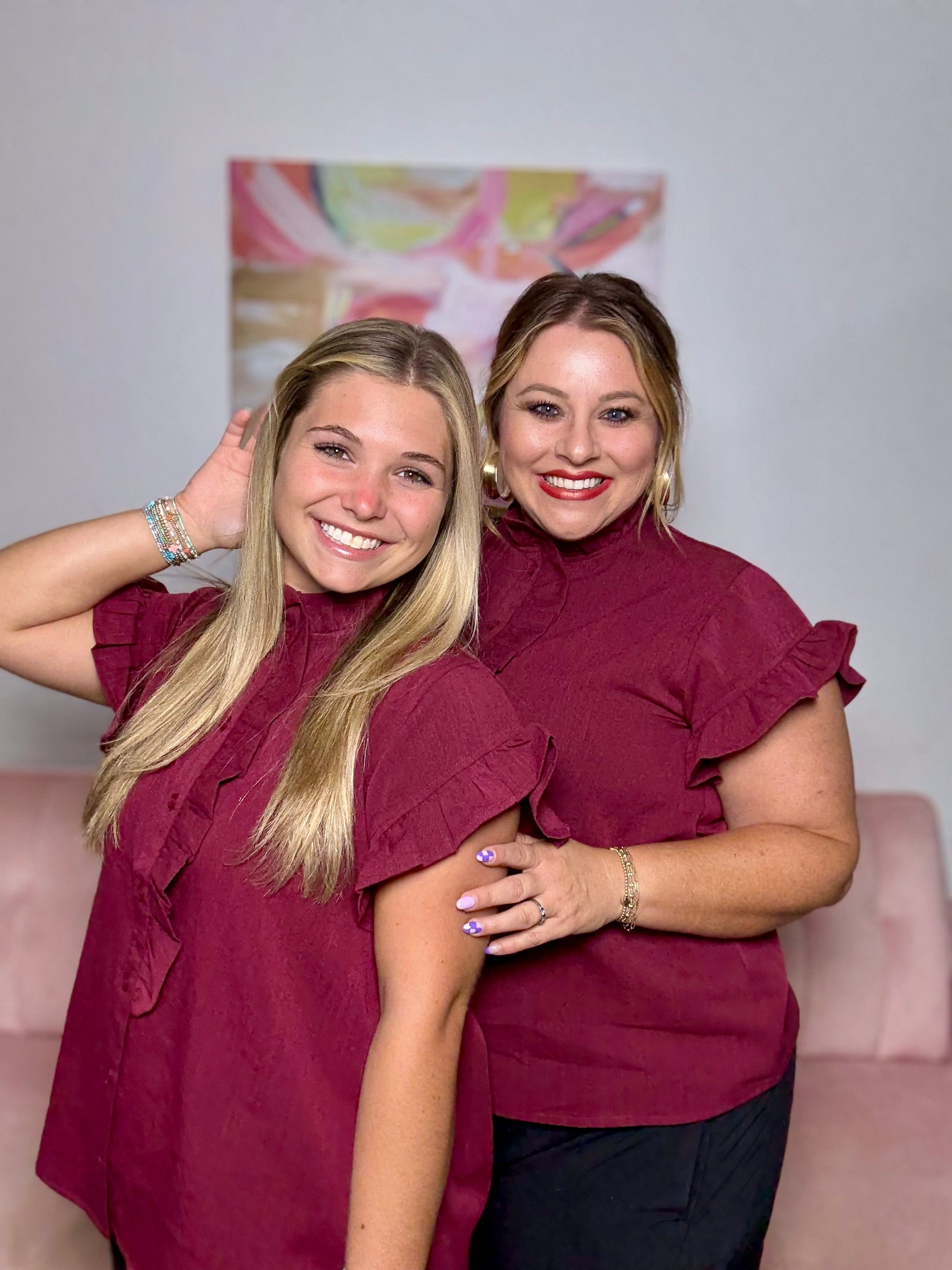 Burgundy Breeze Blouse
