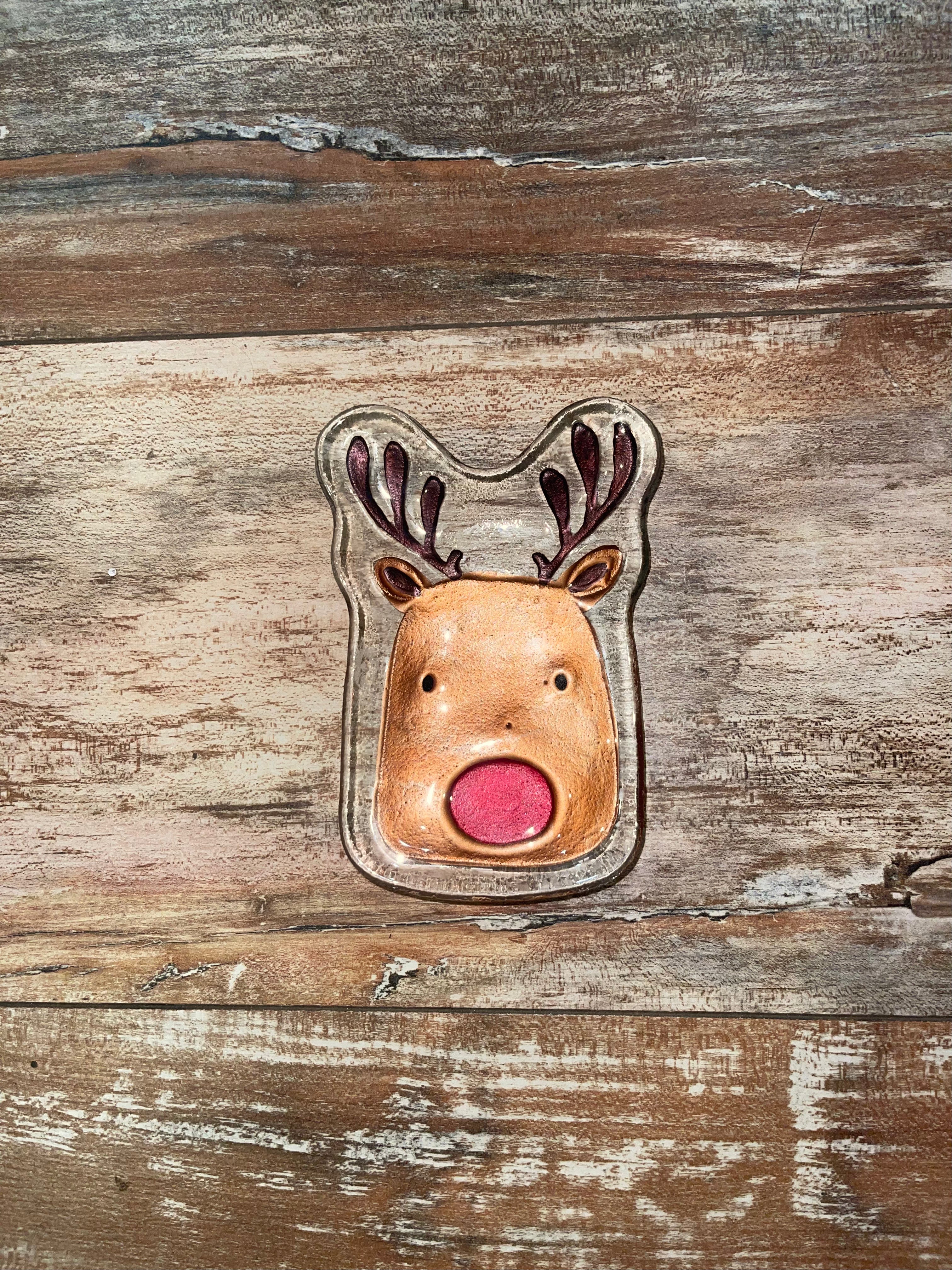 Christmas Glass Tidbit Trays