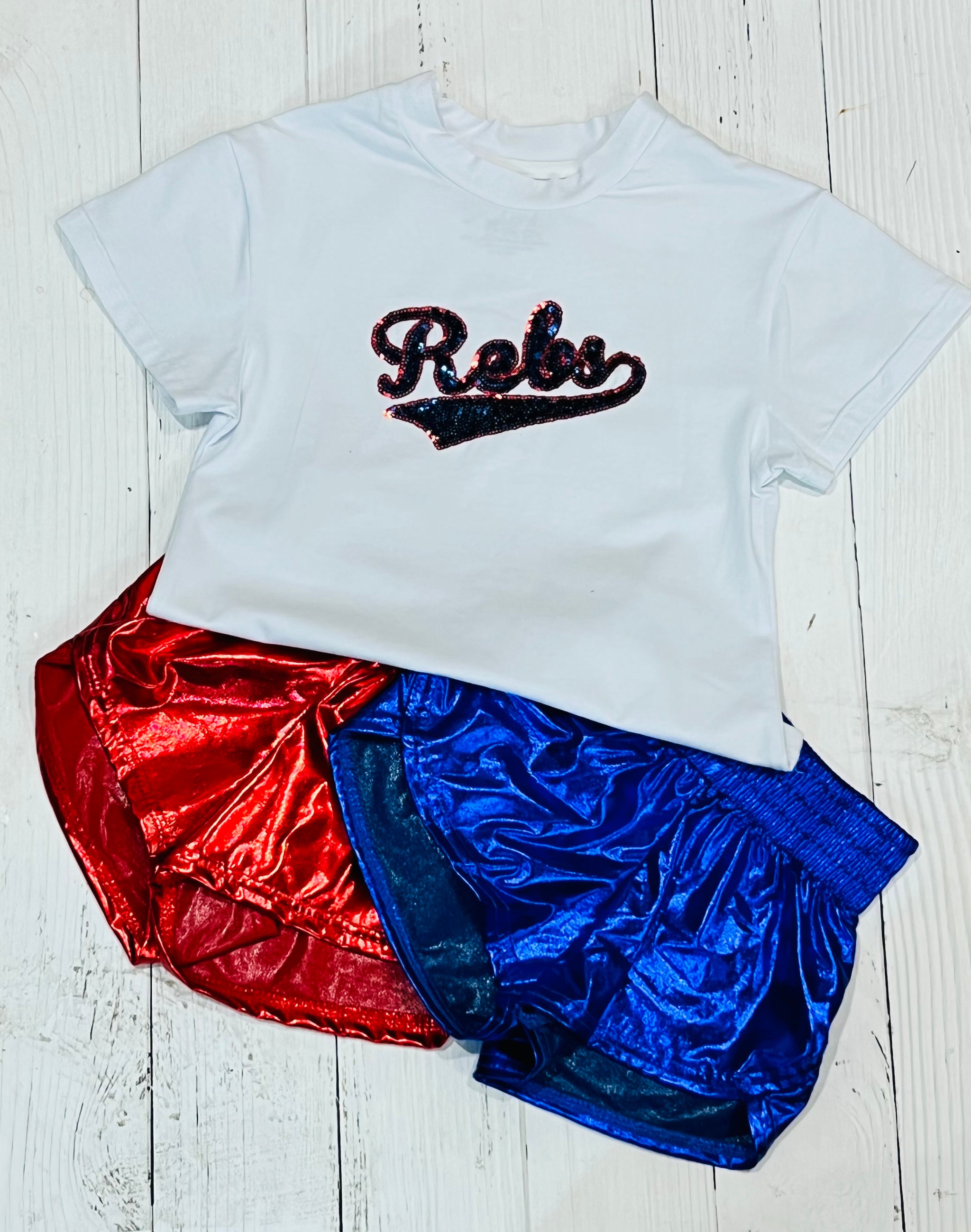 Girls Sequin Collegiate Boxy Top