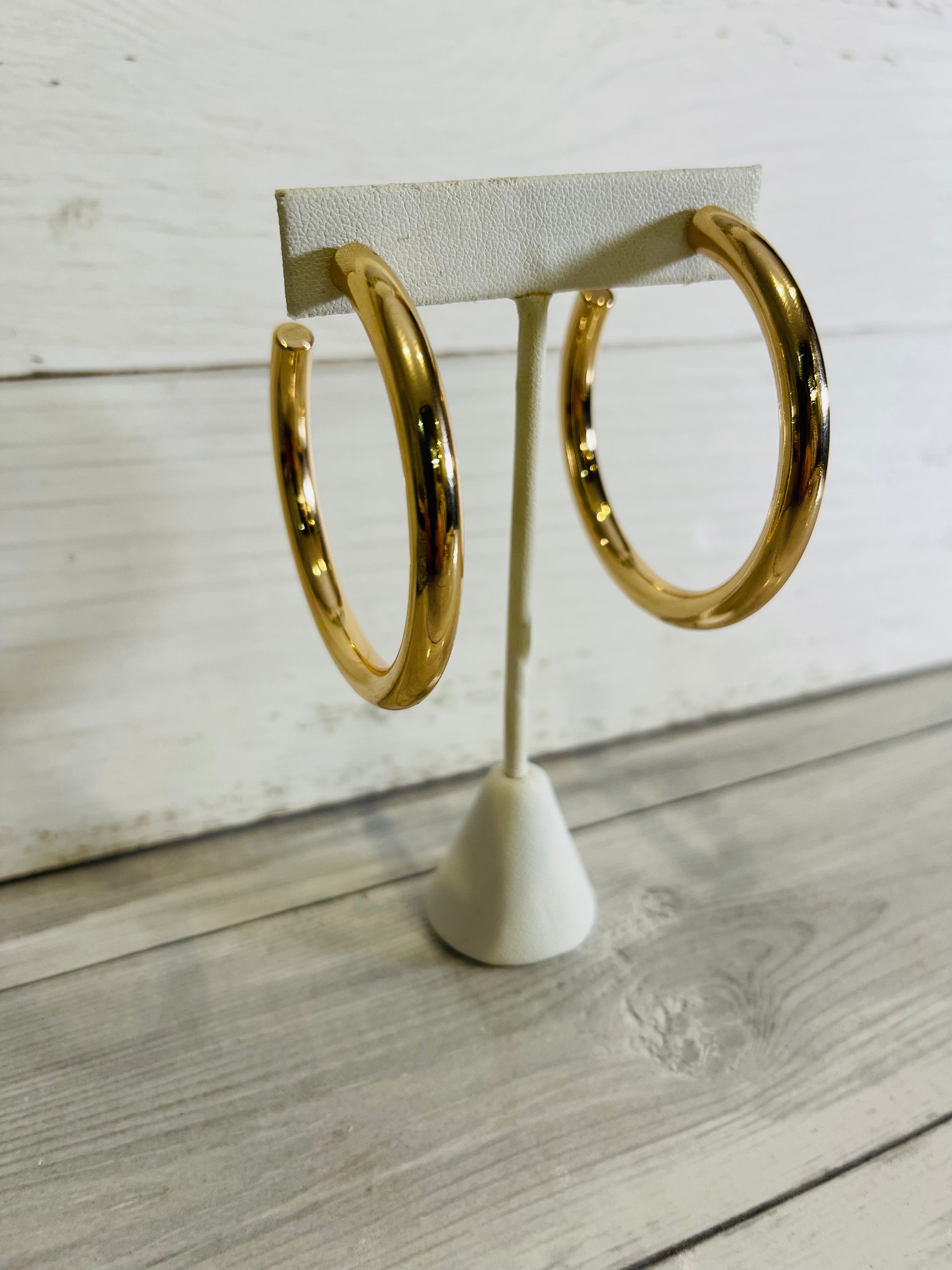 Shiny Gold Hoops