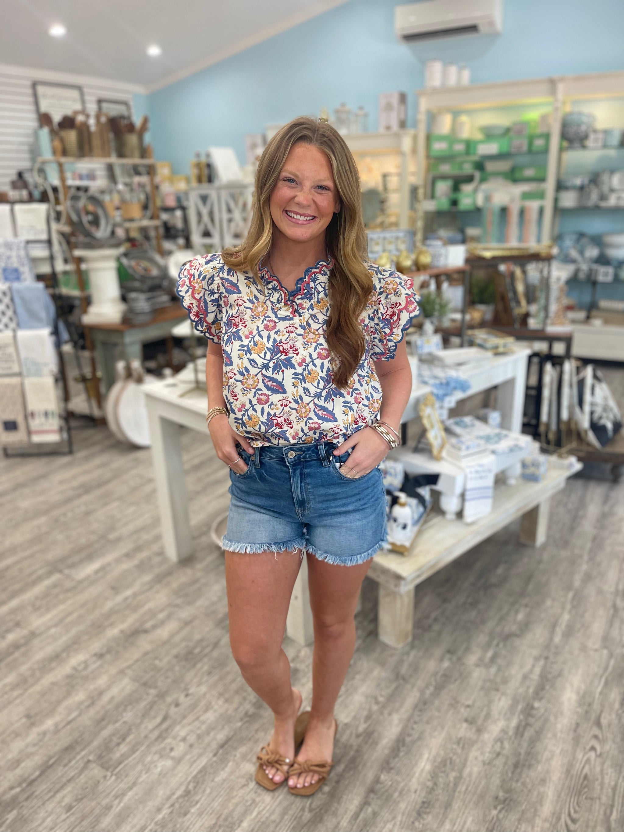 Whimsical Floral Top