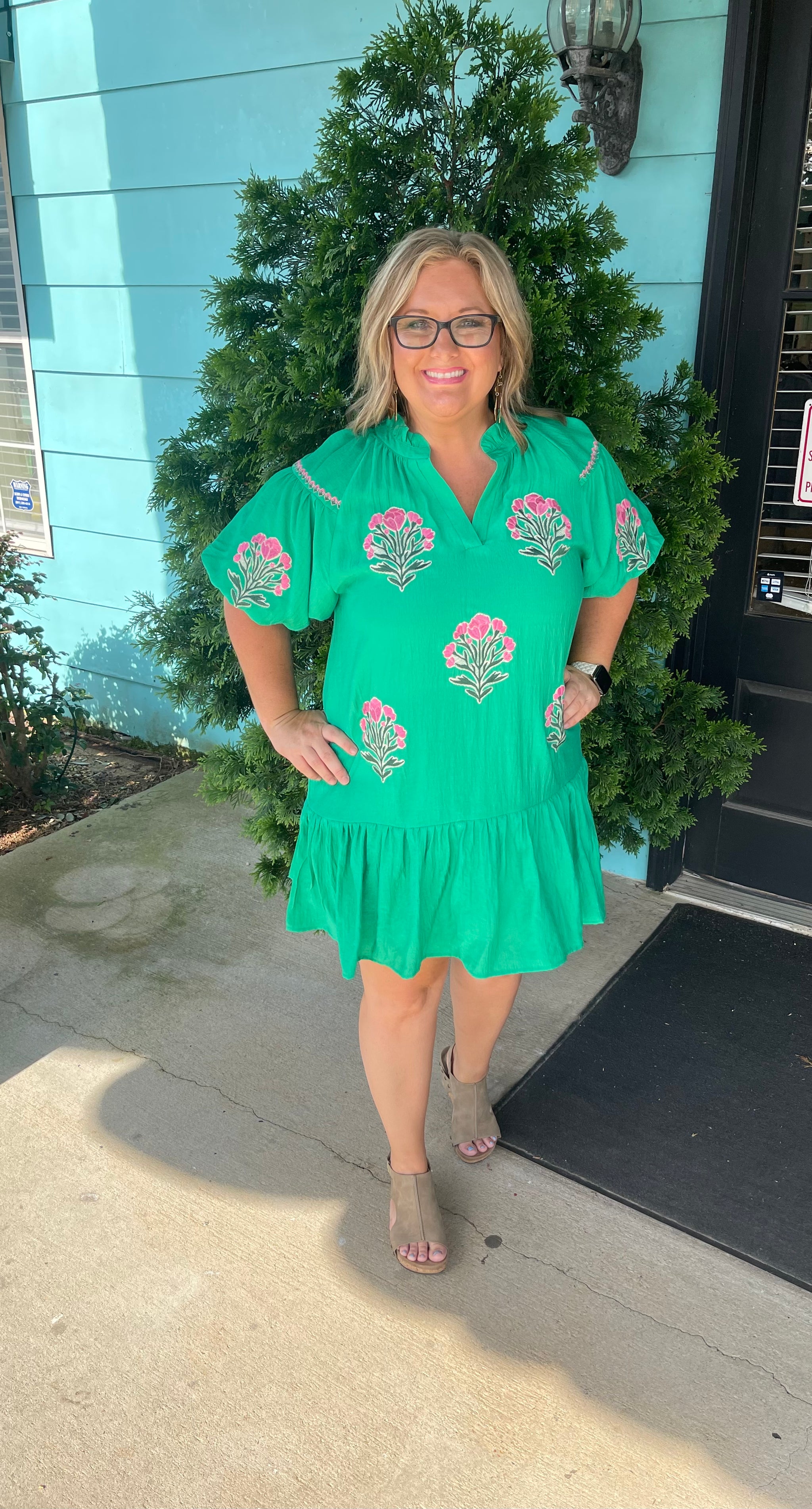 Emerald Bloom Dress