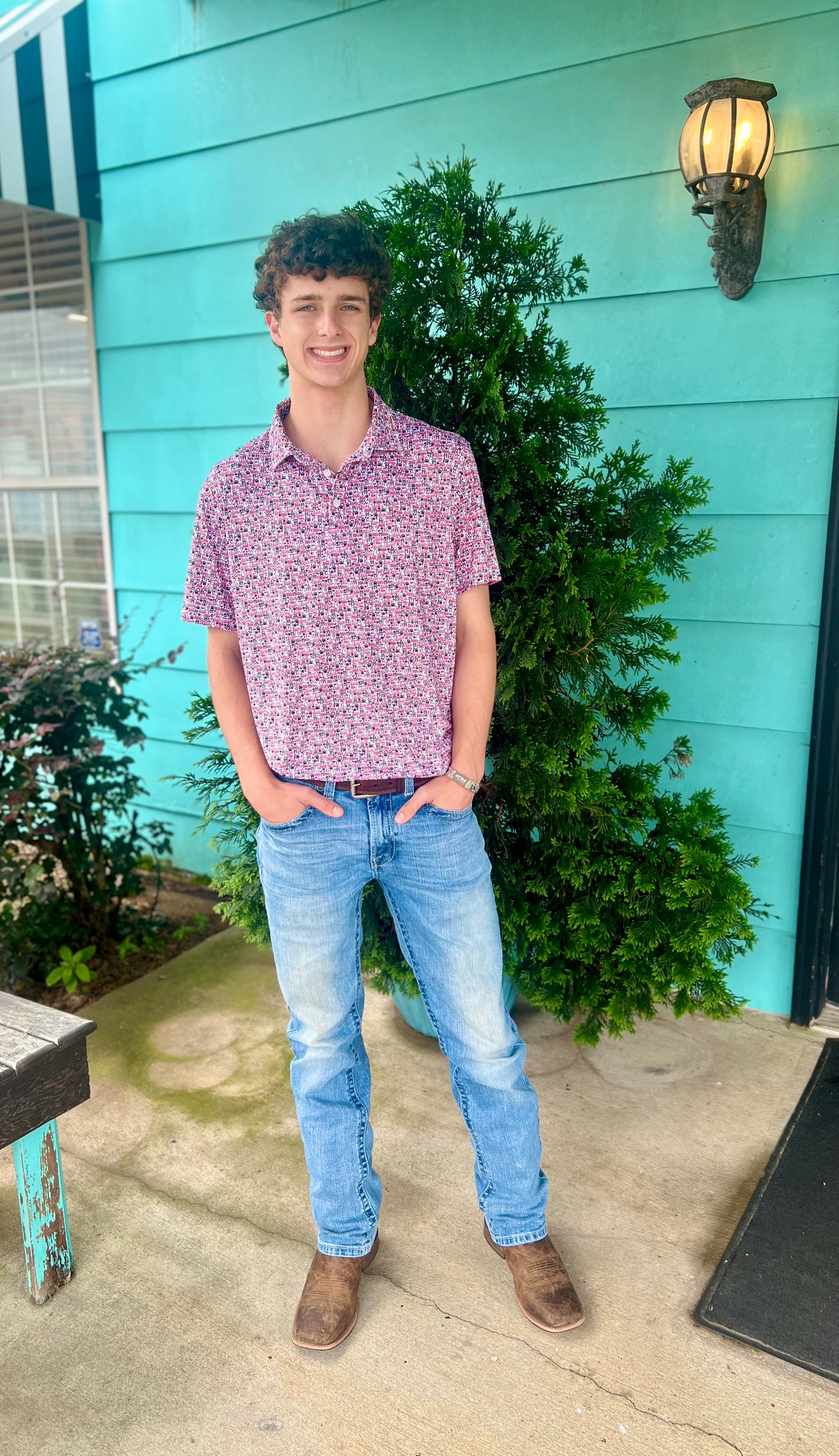 Hail State Splatter Polo