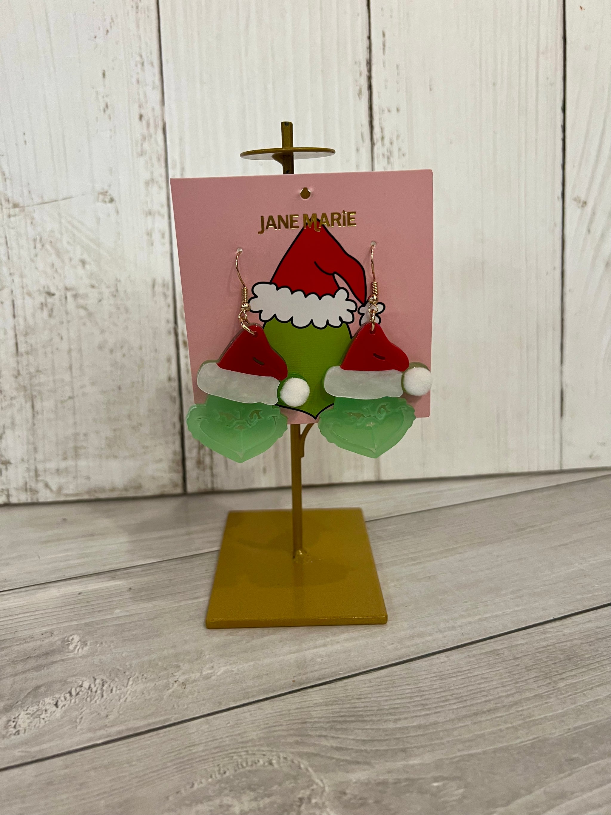 Grinch Pom Earring