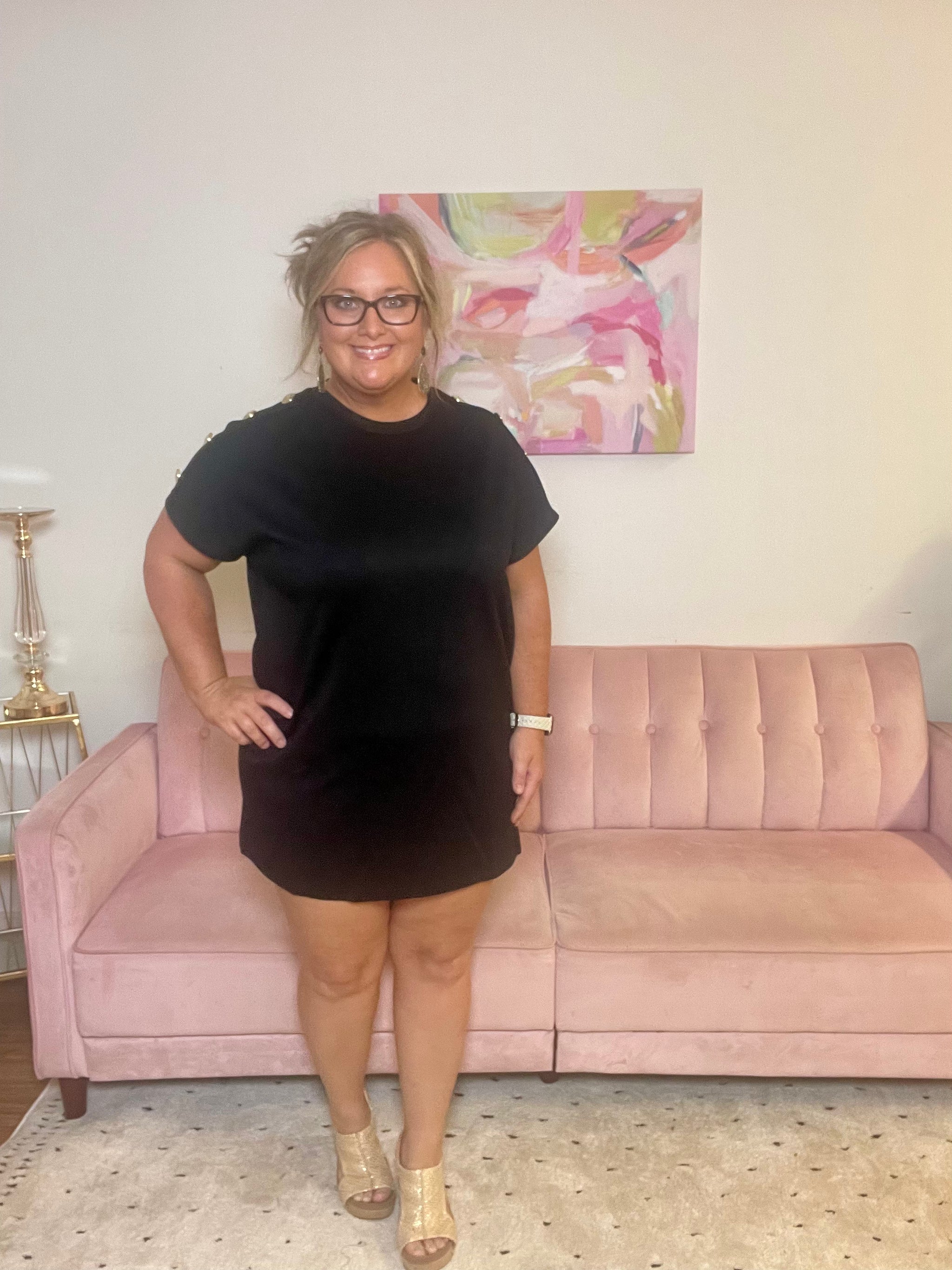 Classic Button Shift Dress