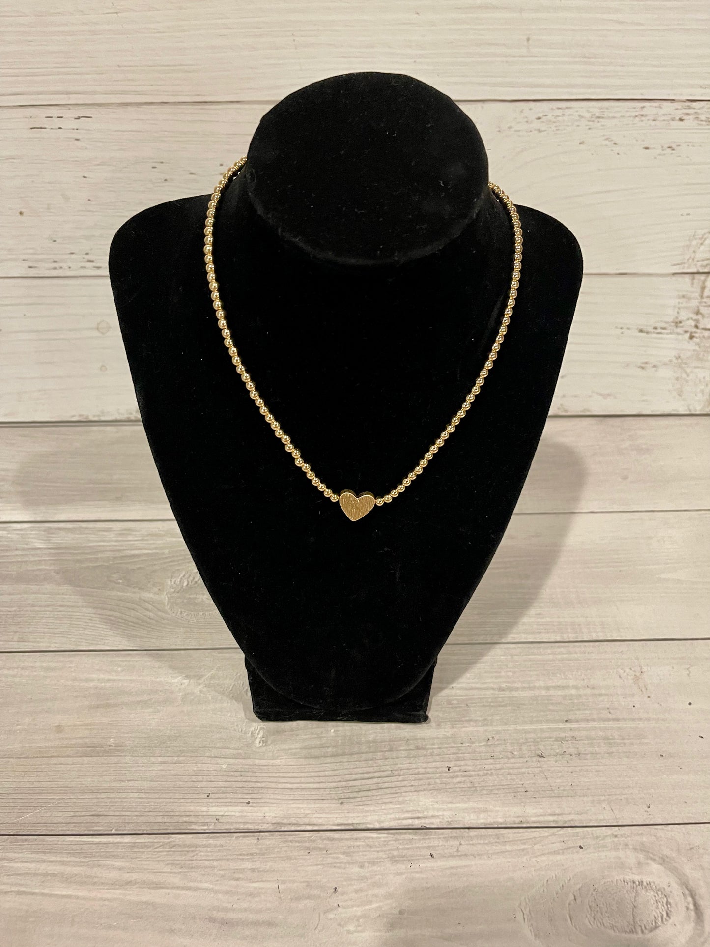 Gold Bead Pendent Necklace