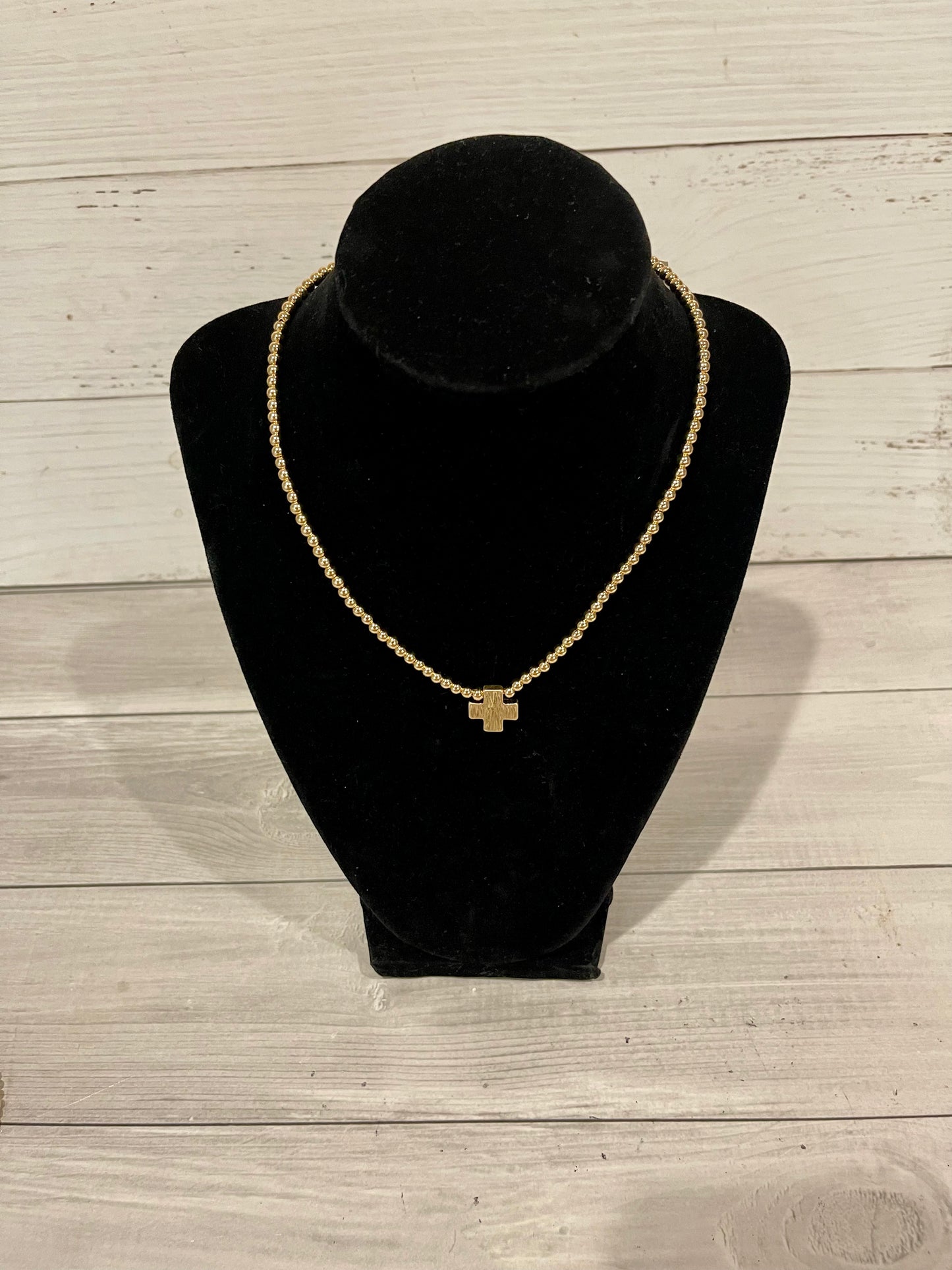 Gold Bead Pendent Necklace
