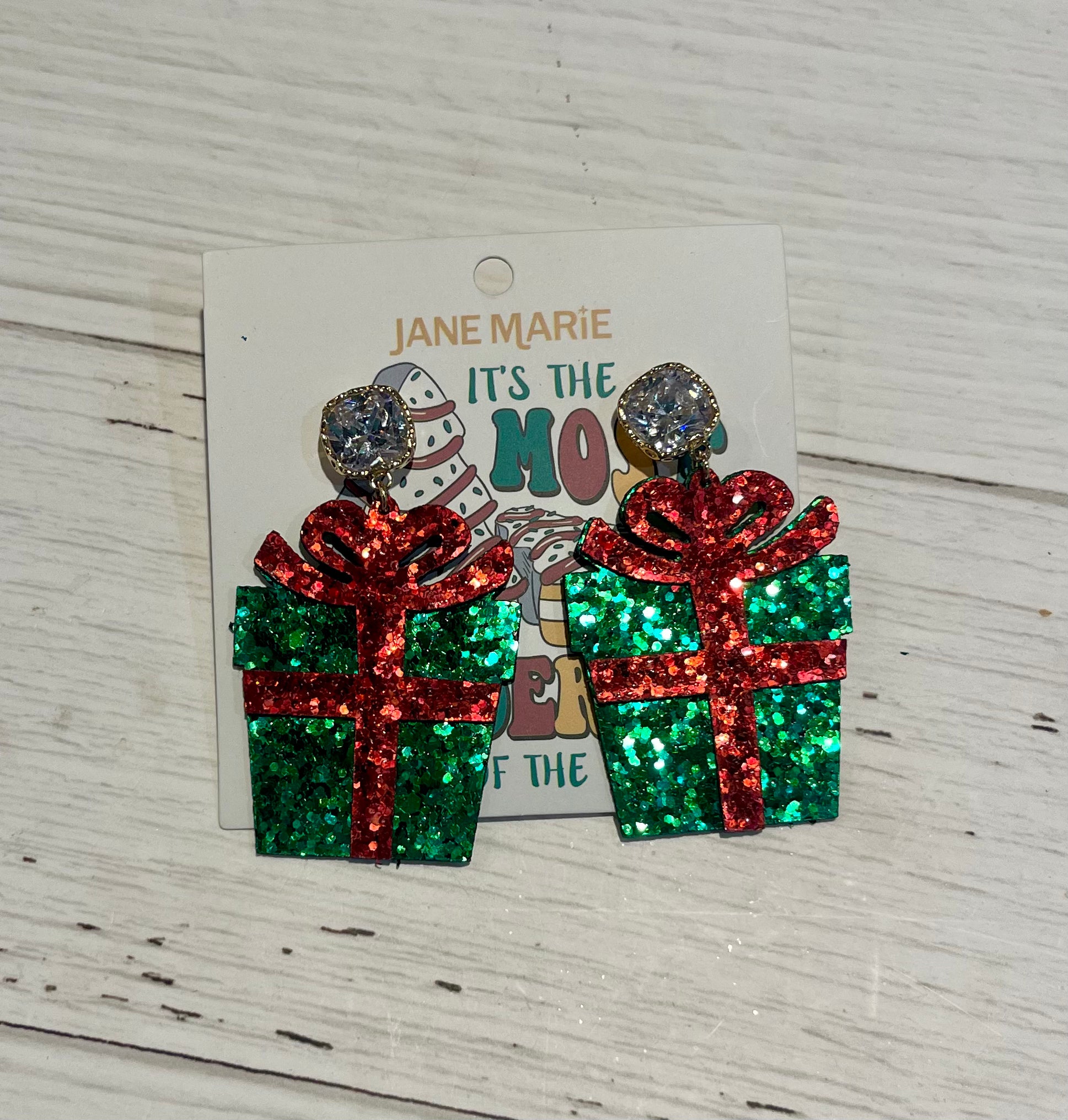 Crystal Drop Present Earrings