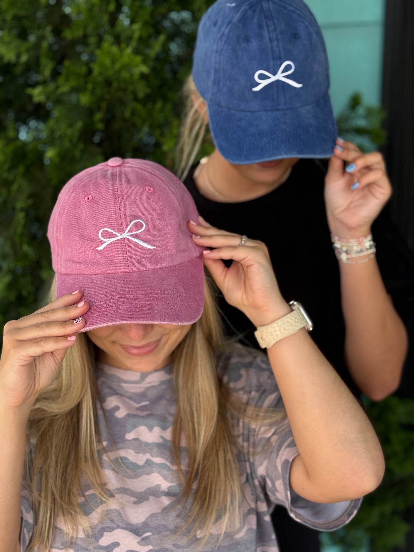Ribbon Bow Embroidered Hat