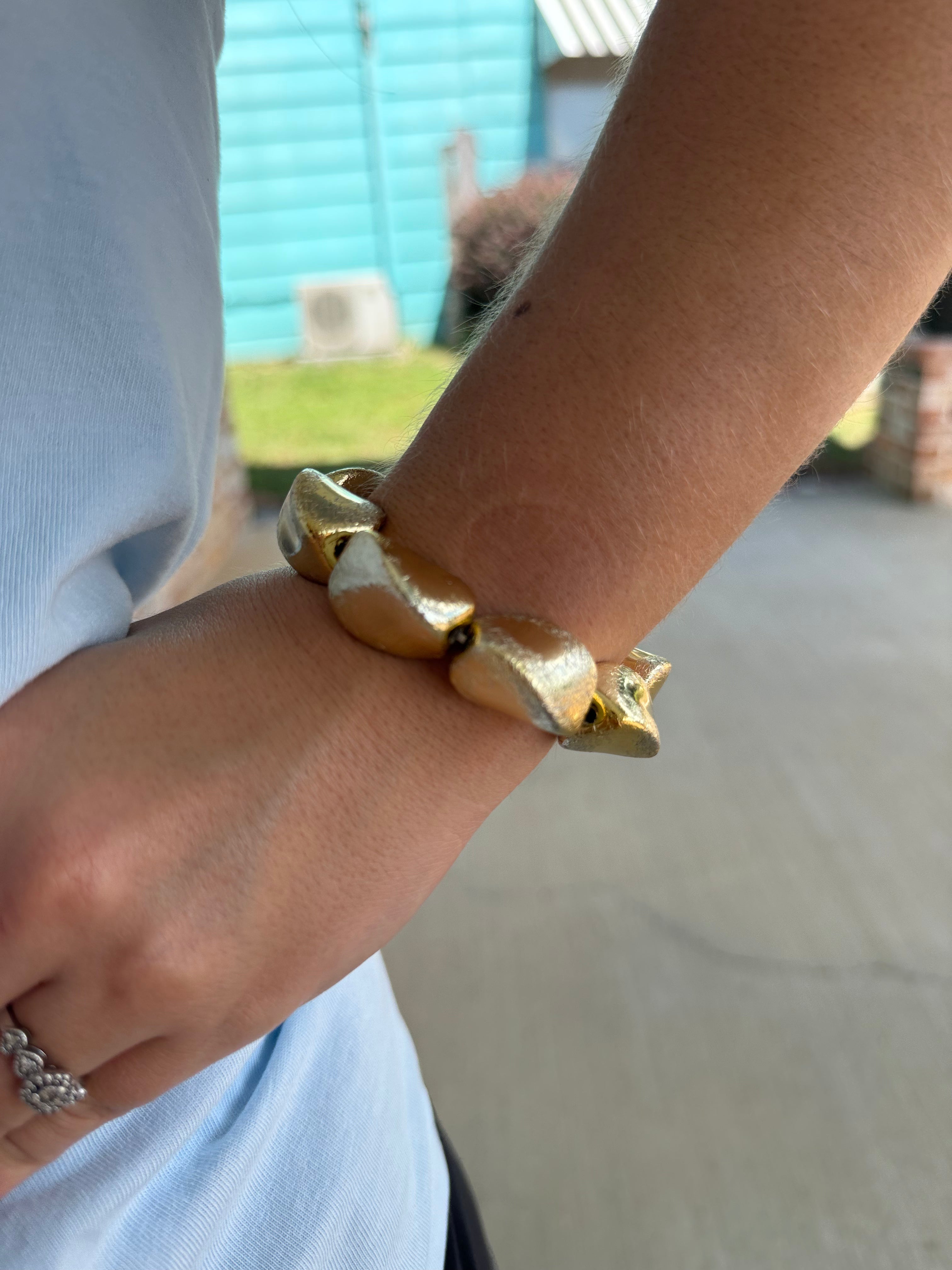 Gold Pebble Bracelet