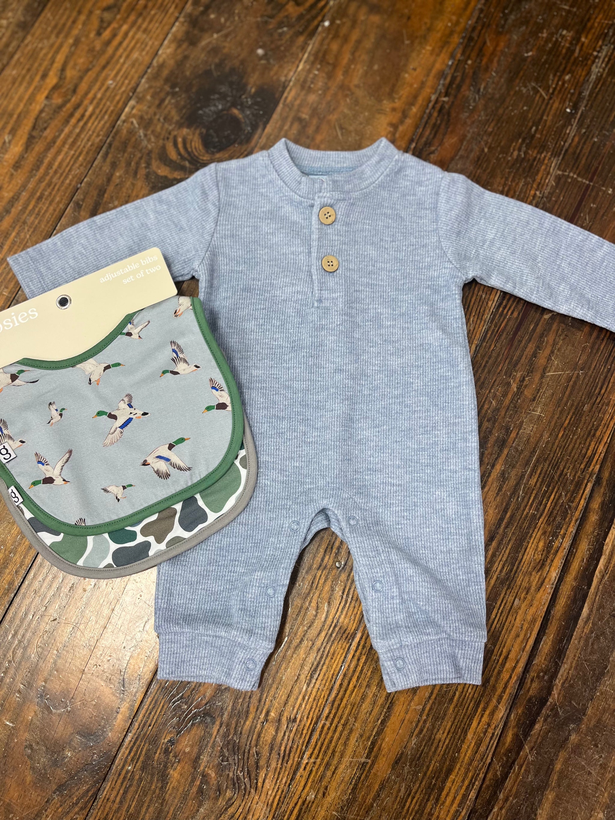 Boys Blue Romper w/Buttons