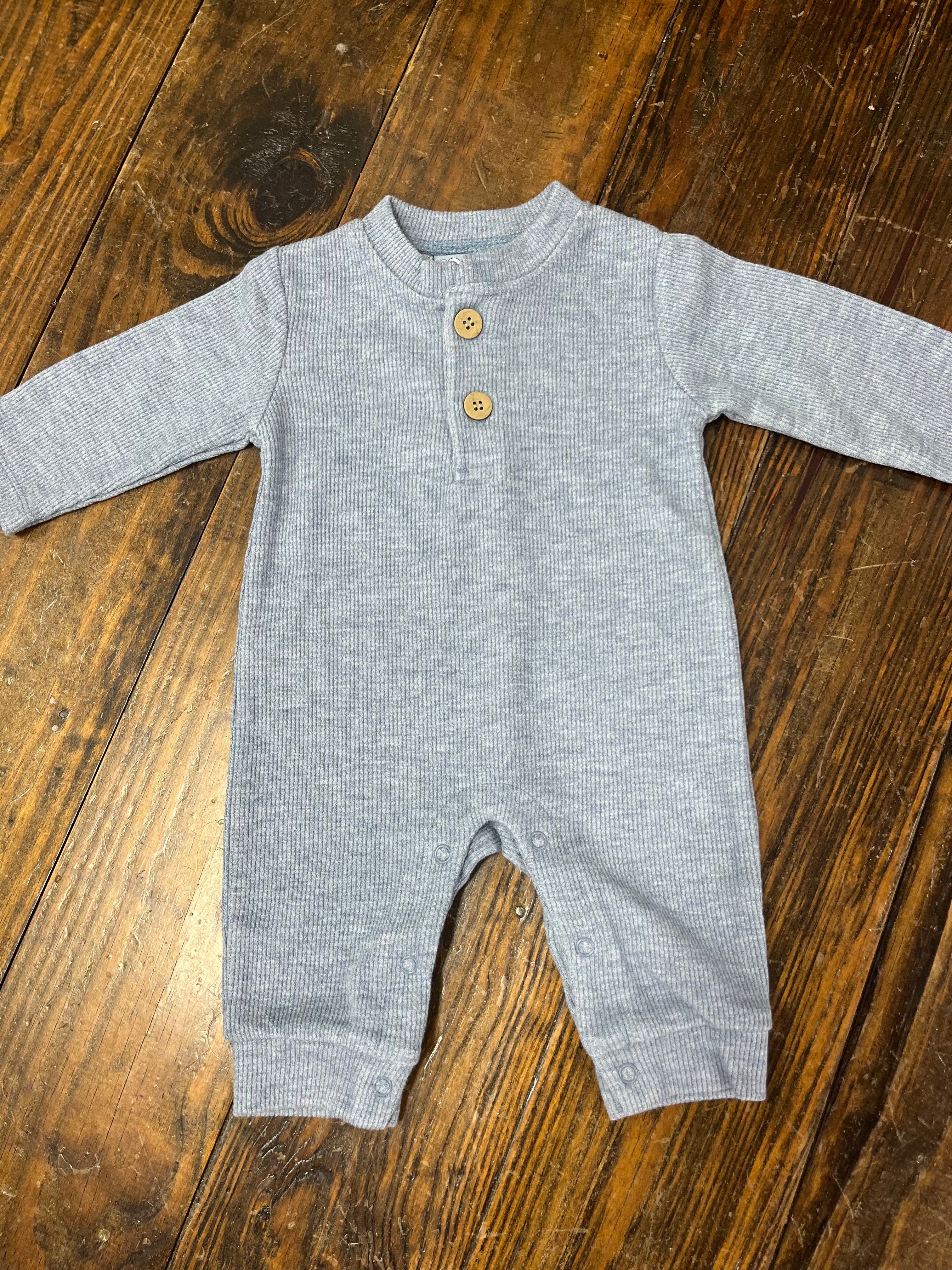 Boys Blue Romper w/Buttons