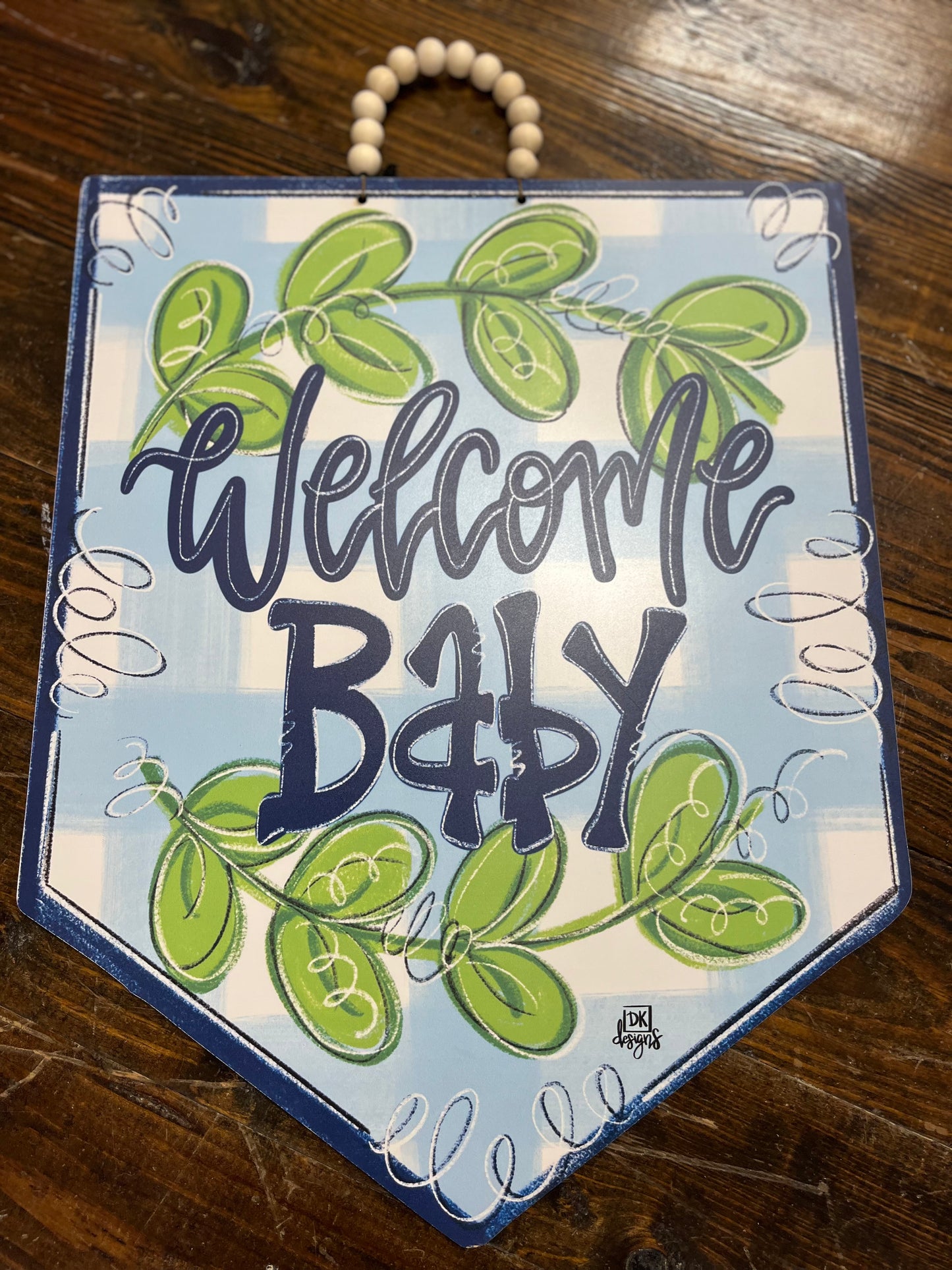 Blue Baby Door Hanger