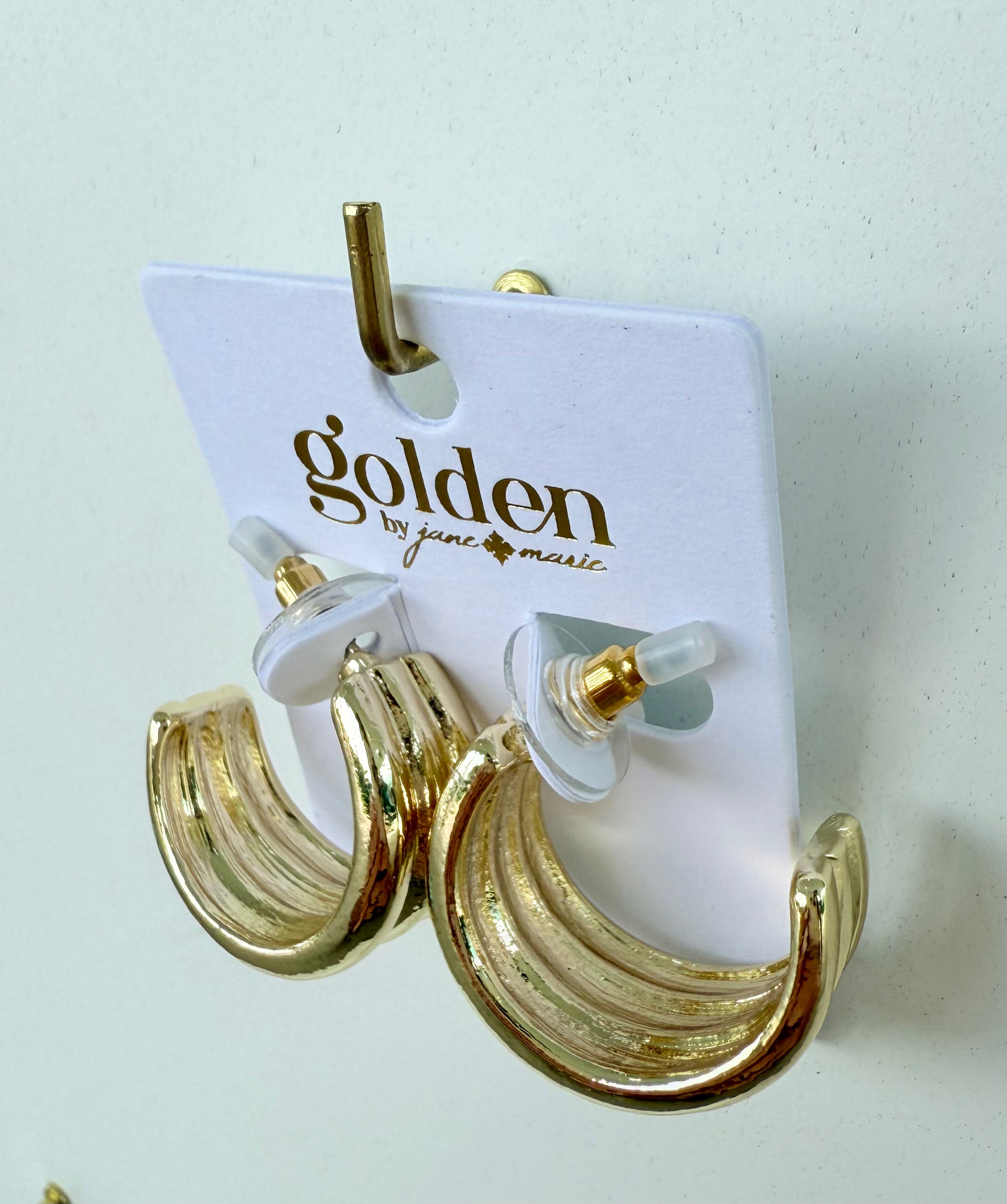 Ridged Hoop Earring