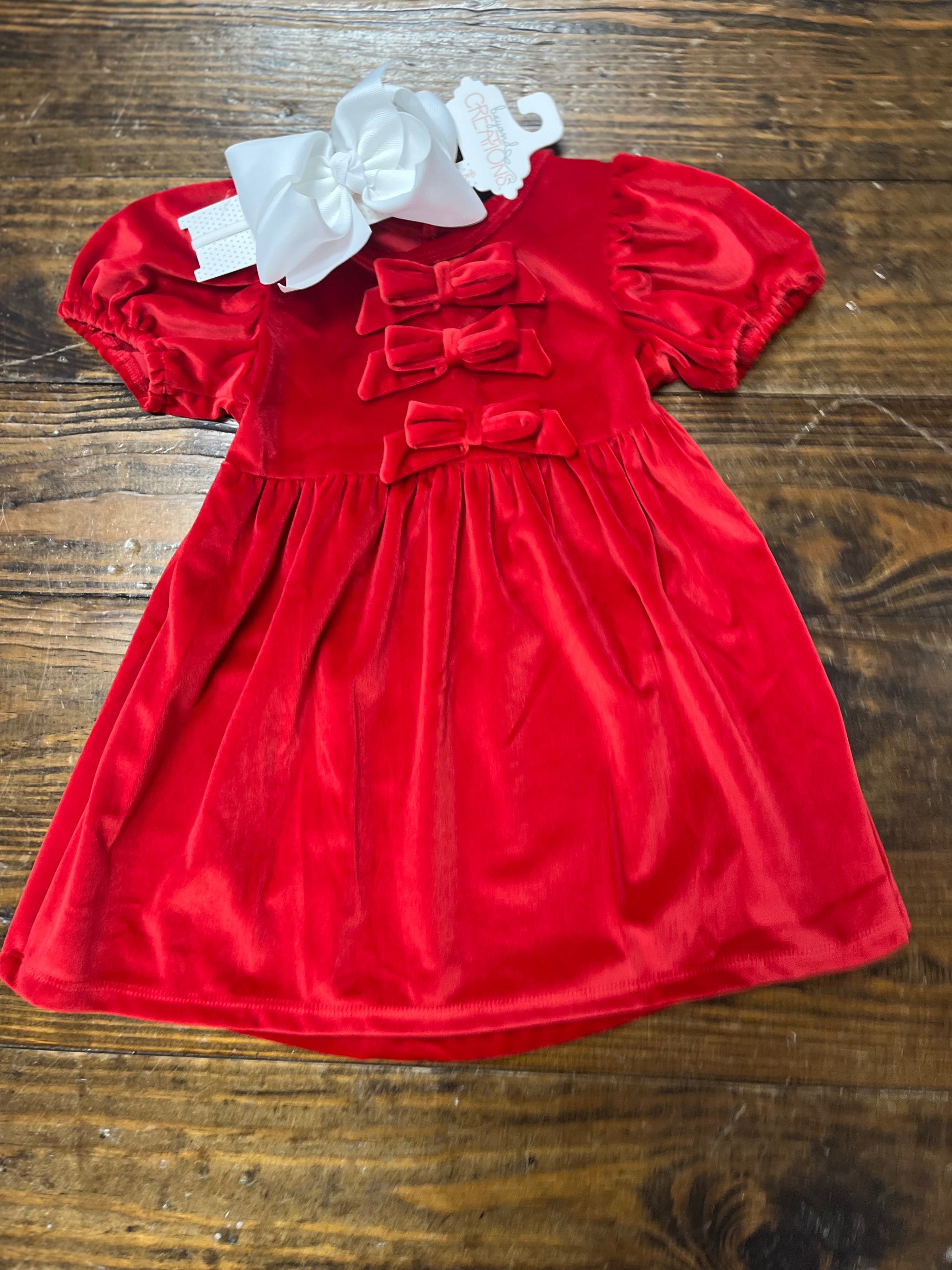 Girl's Red Bow Dress