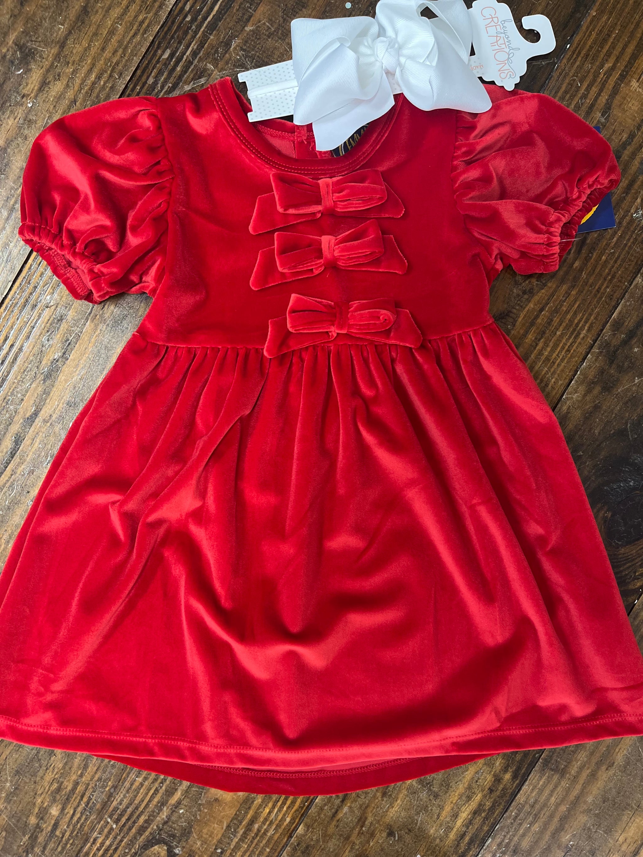 Girl's Red Bow Dress