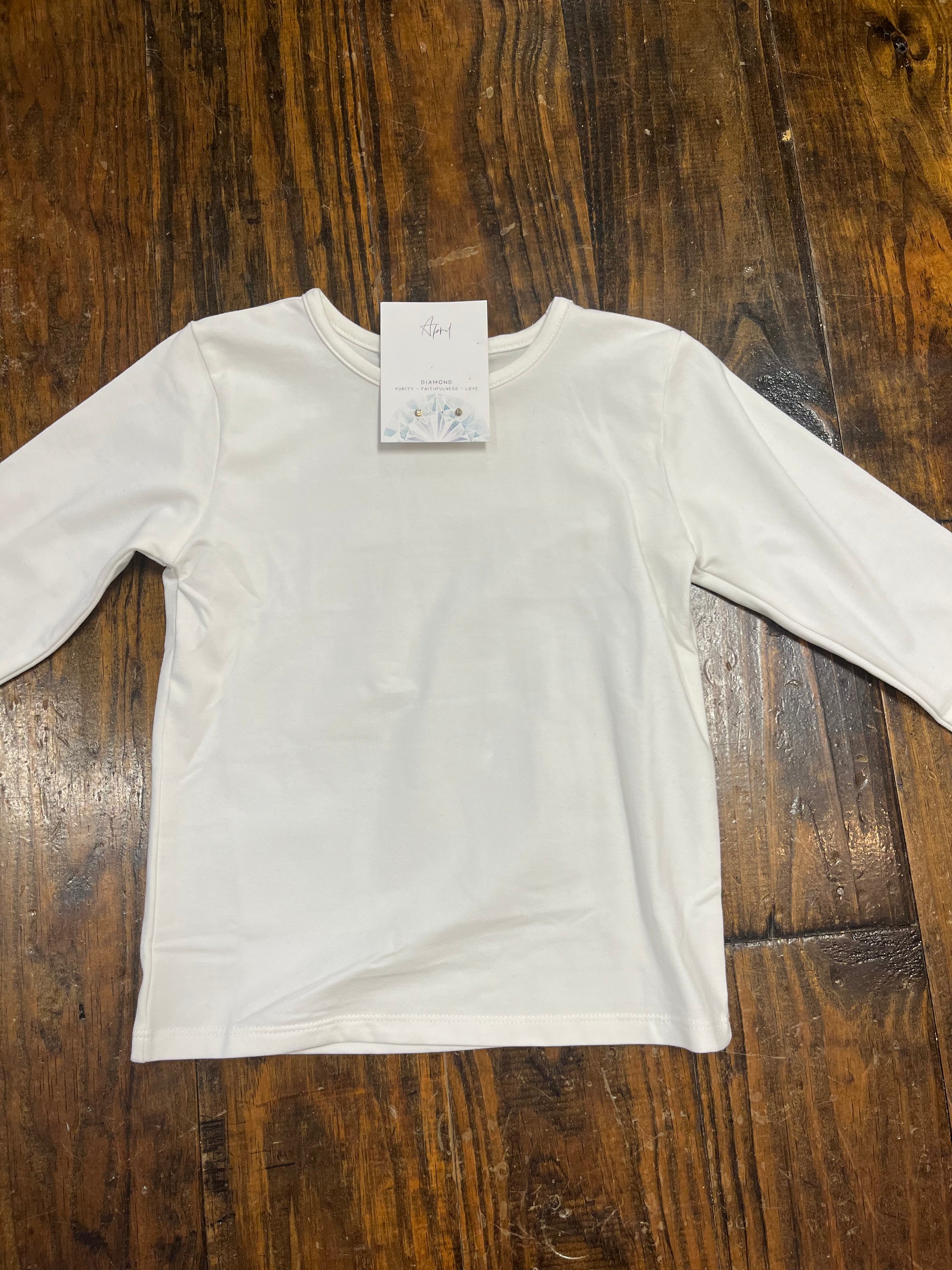 Girl's White L/S Shirt