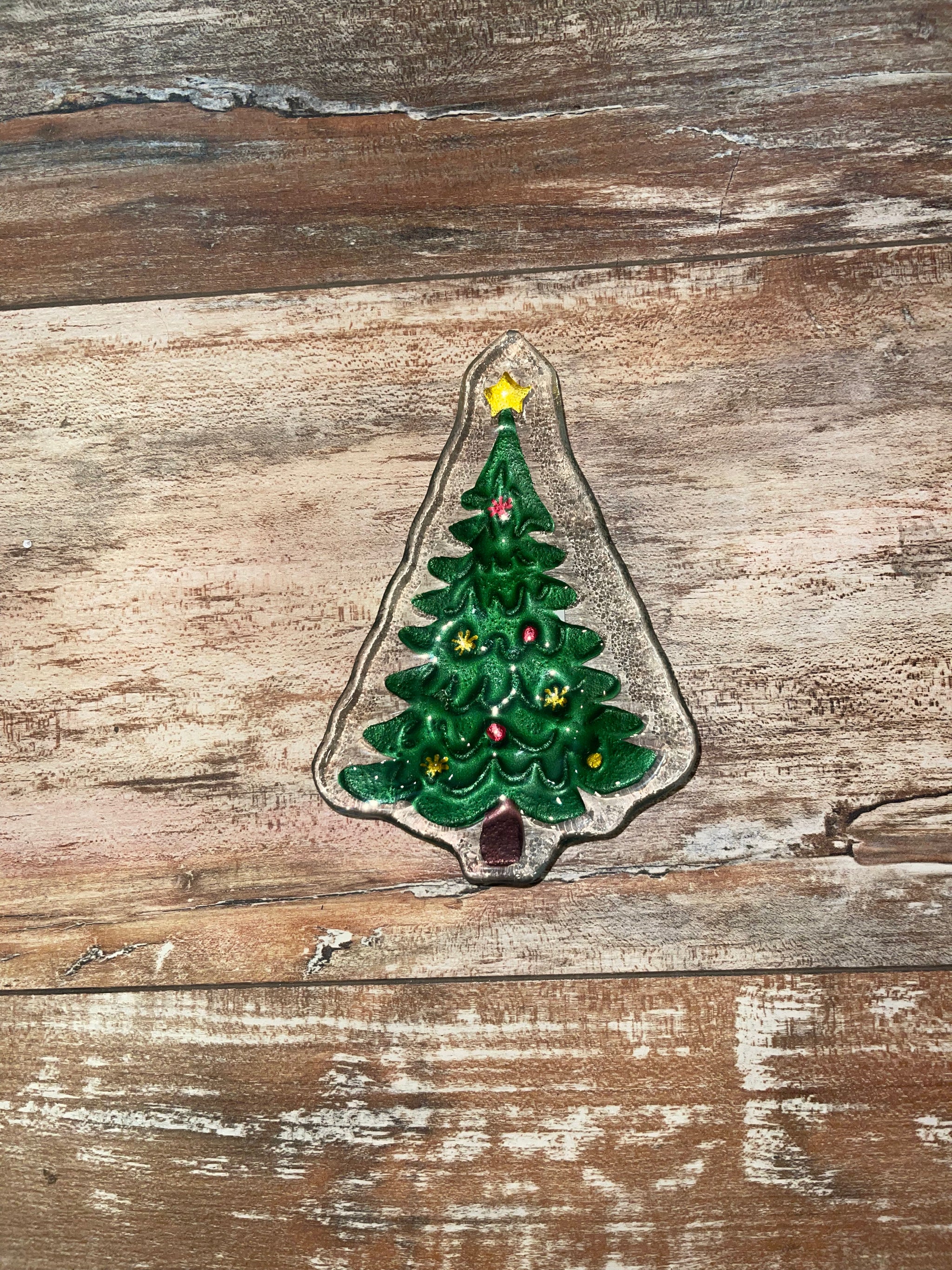 Christmas Glass Tidbit Trays
