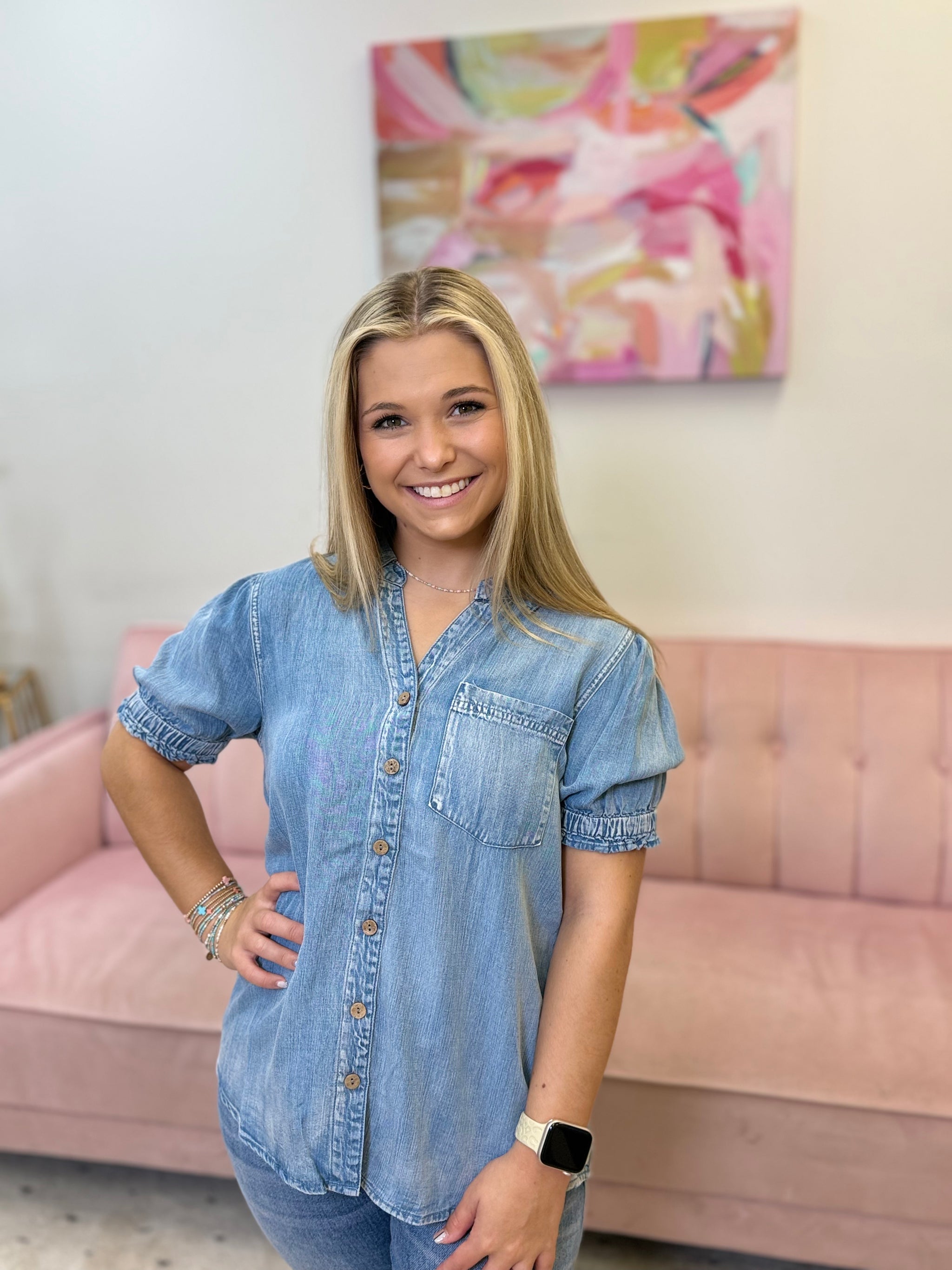 Denim Dreams Top