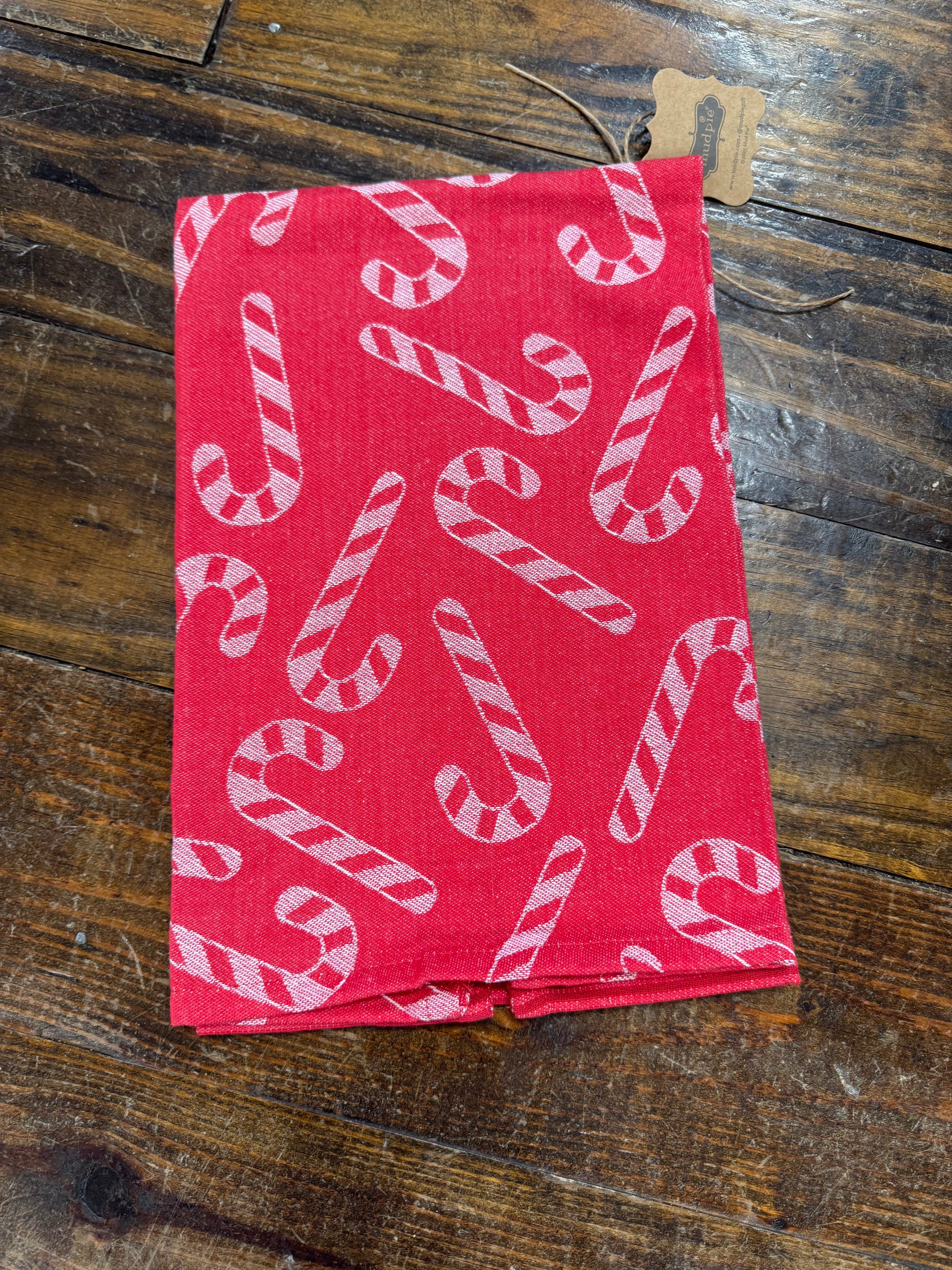 Candy Cane Jacquard Towel