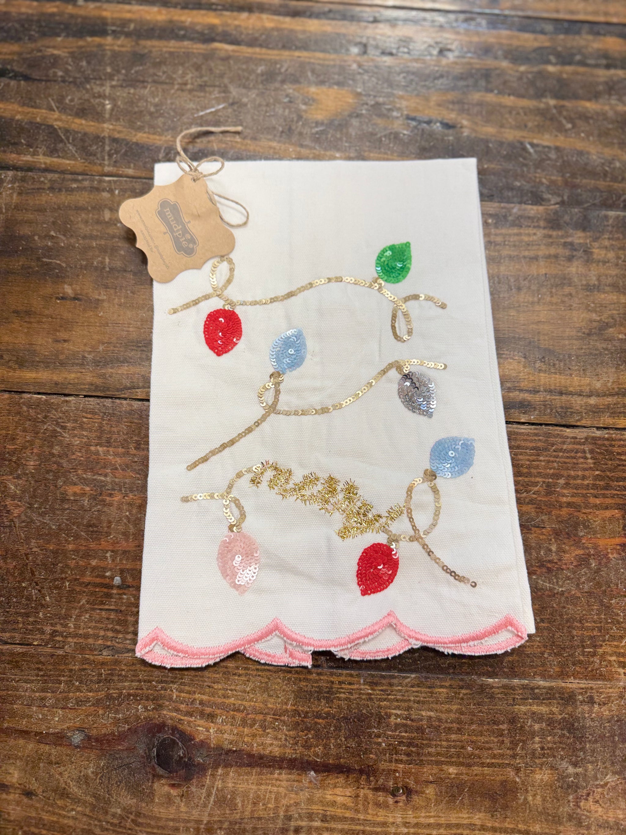 Light Sequin Towel