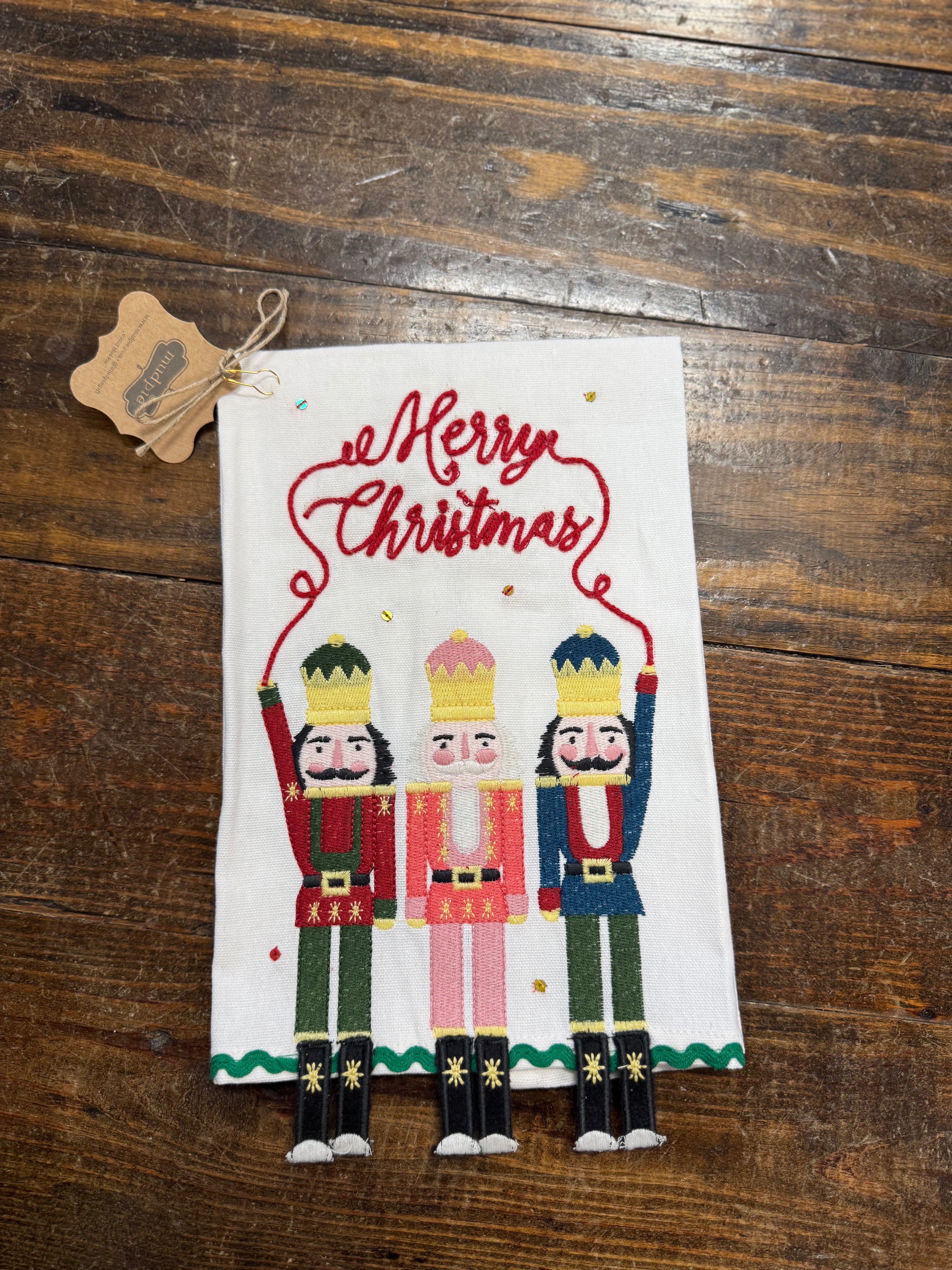 Three Dangle Embroidery Towel