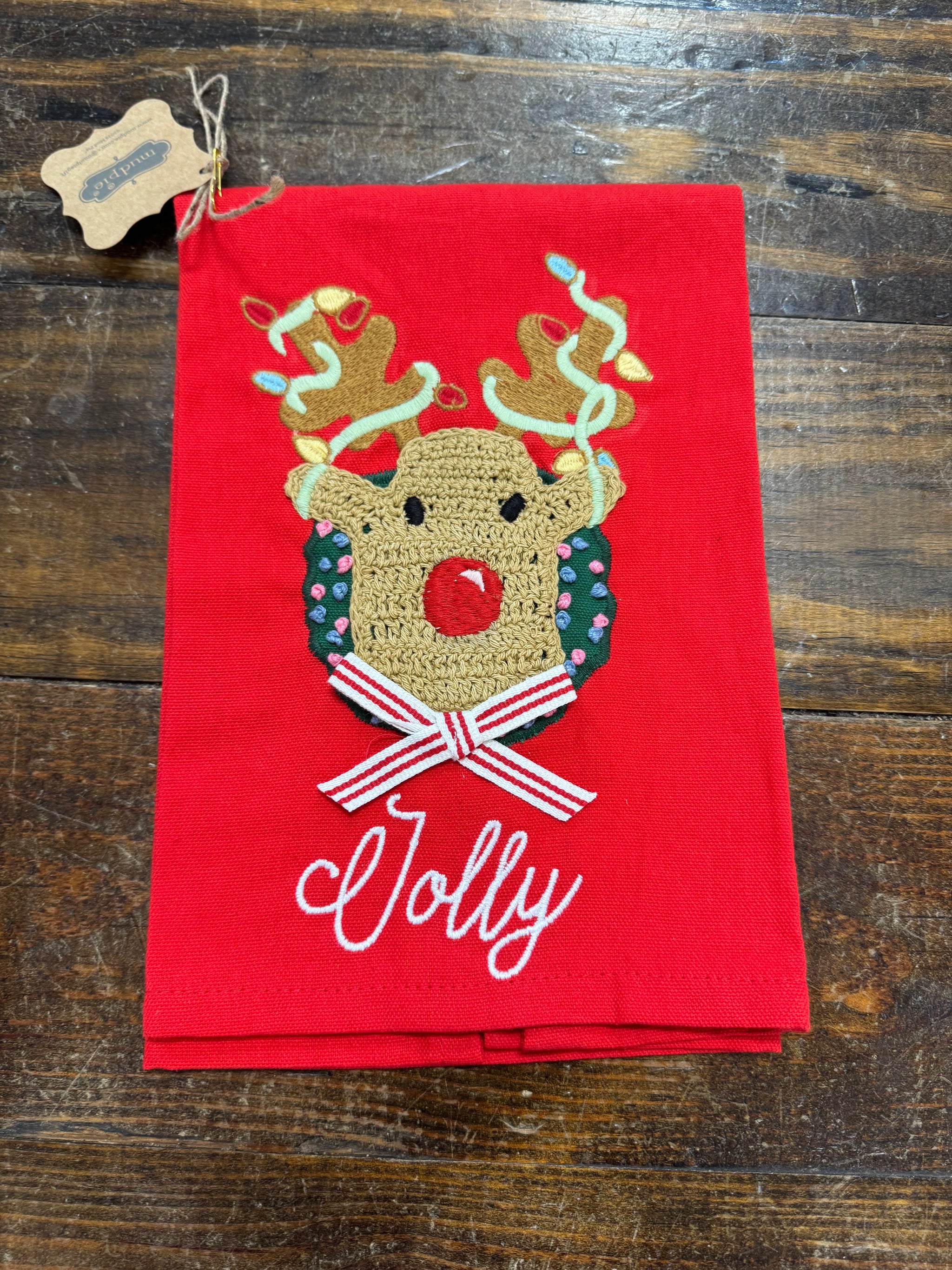 Reindeer Crochet Towel