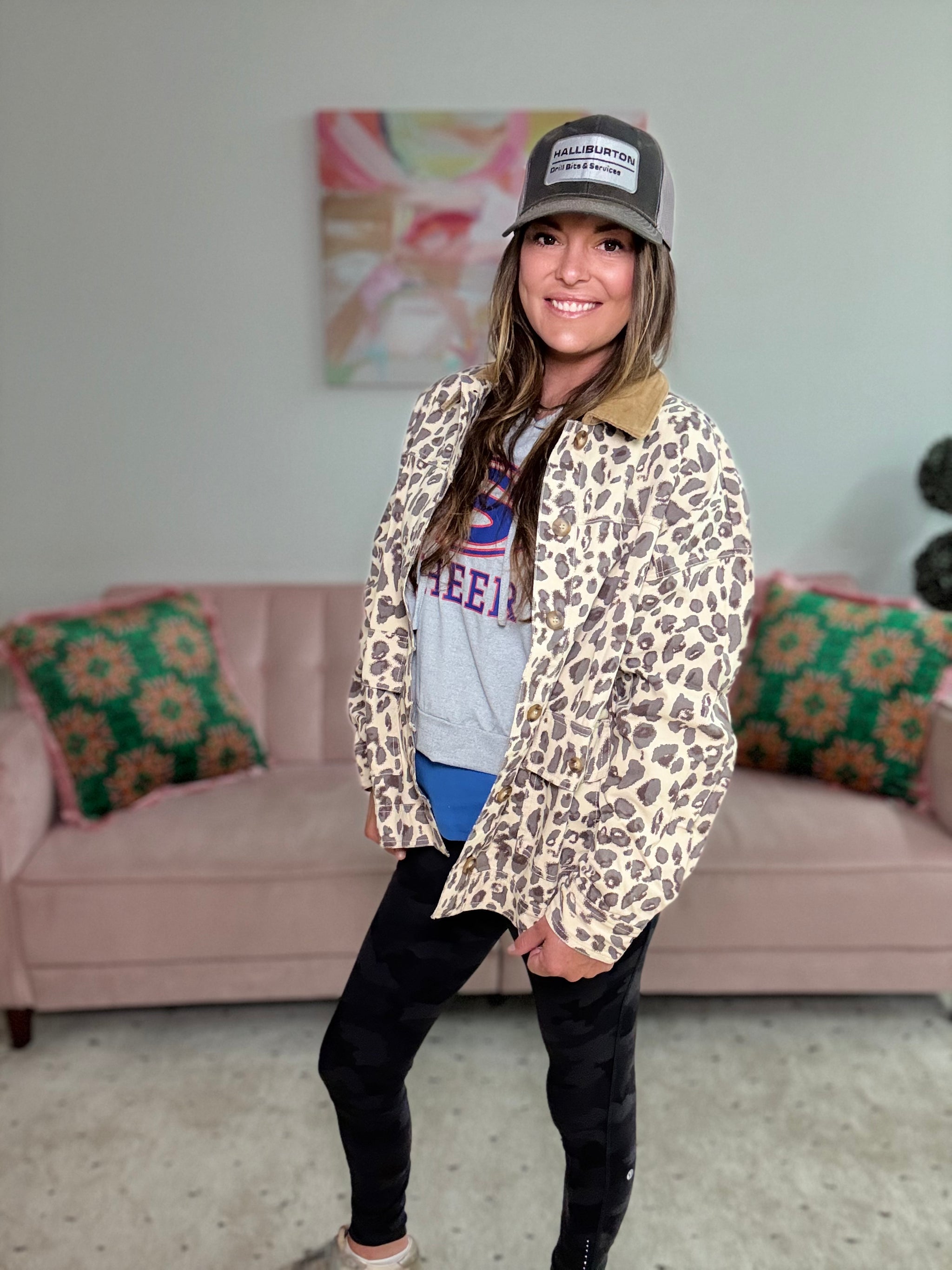 Leopard Cargo Jacket