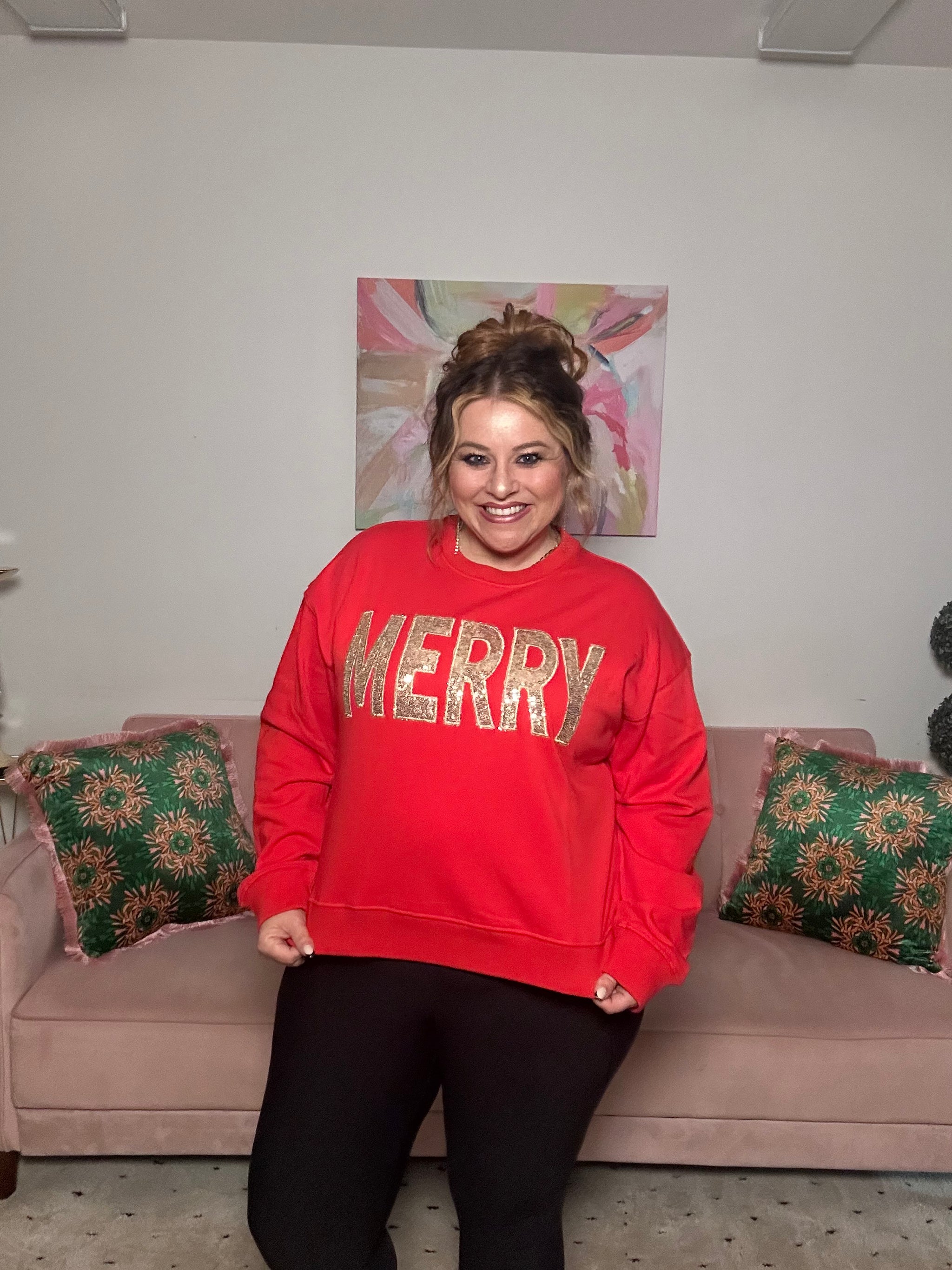 Merry Sequin Sweatshirt