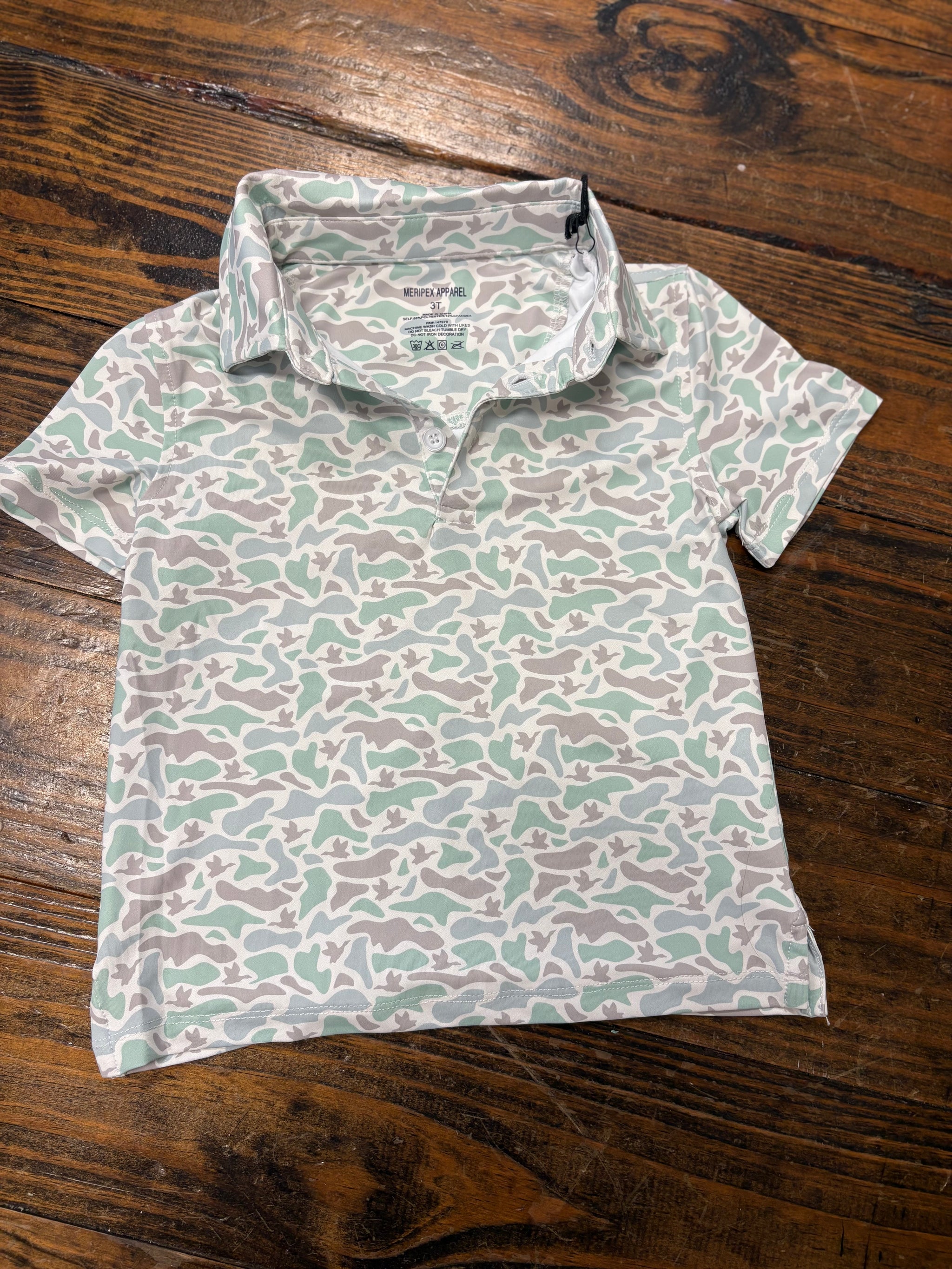 Boy's Marsh Camo Polo