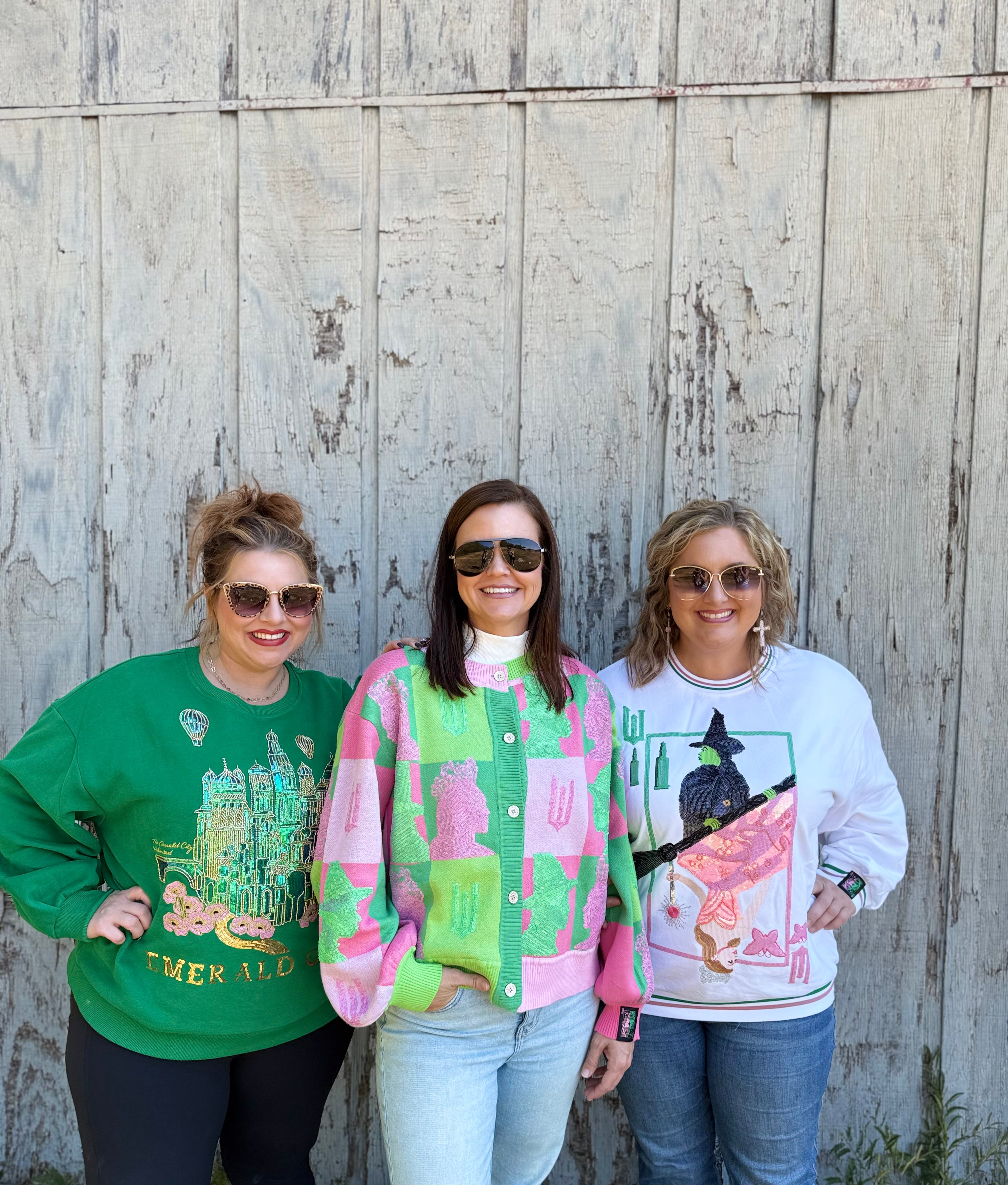 QOS Licensed Pink&Green Wicked Cardigan